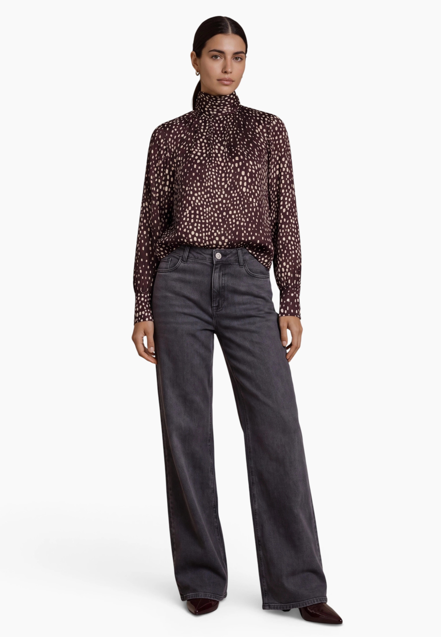 Zero Satinbluse »Satin-Bluse mit Animalprint«