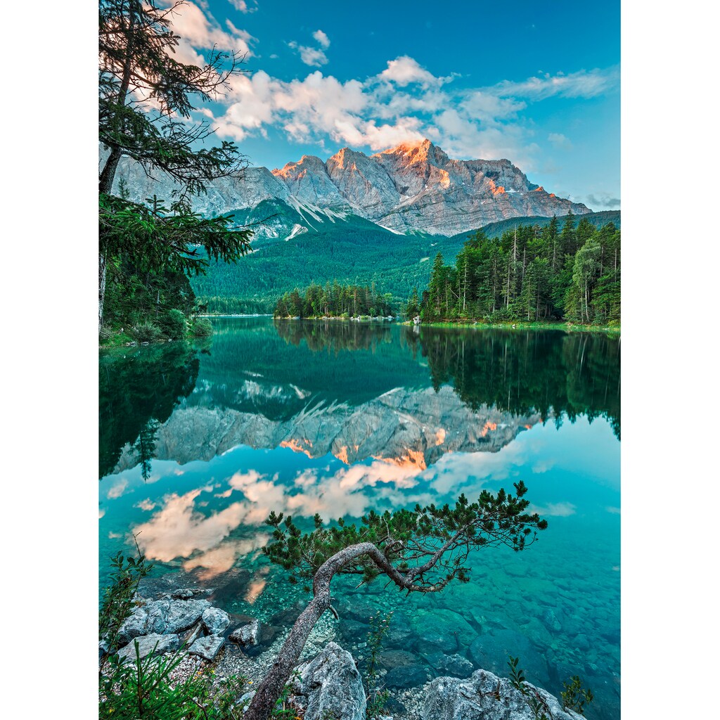Komar Fototapete »Mirror Lake«, bedruckt-Wald-Meer