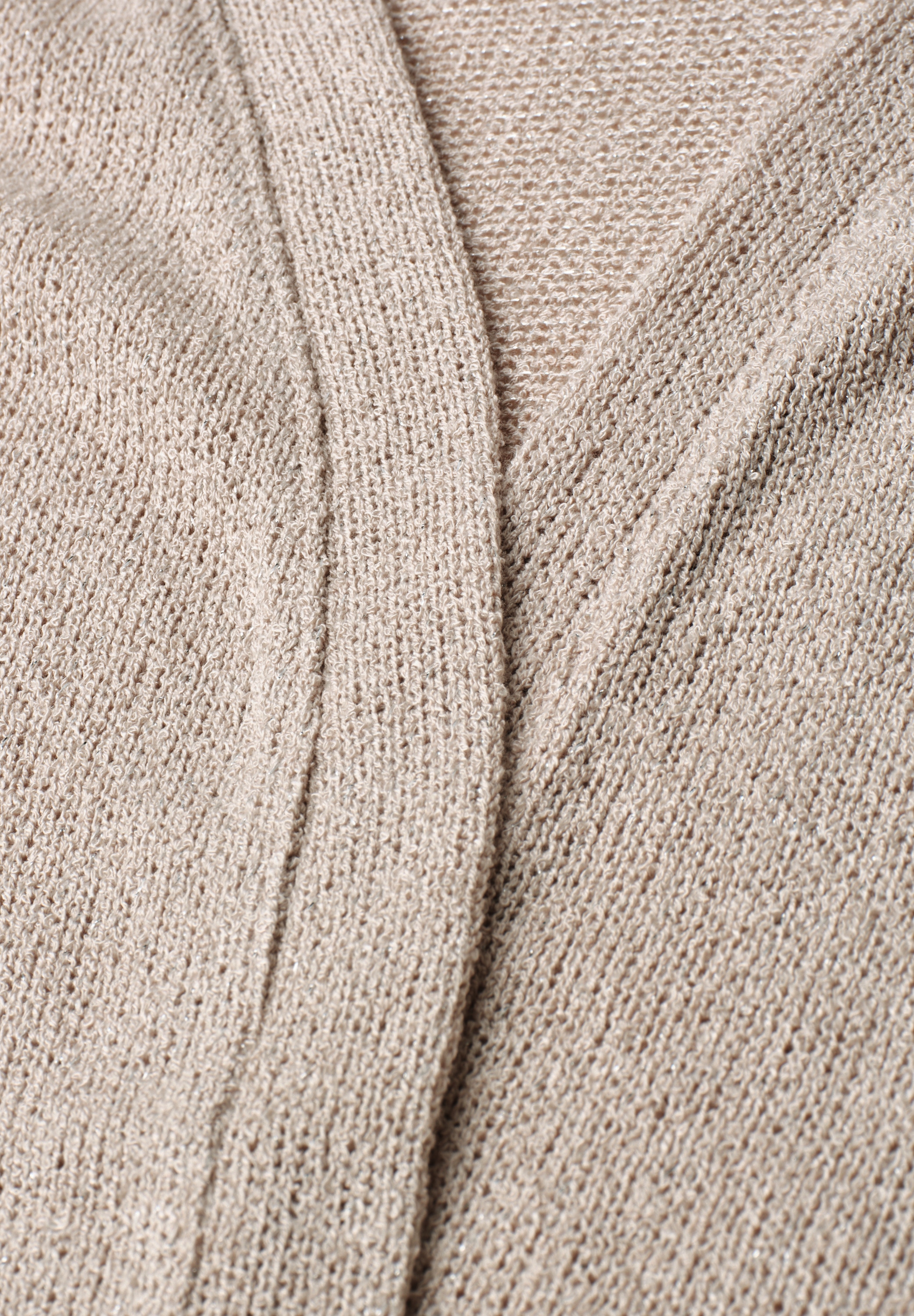 STREET ONE Strickjacke Kurzarm Jacke im Strick-Look mit Glitzer