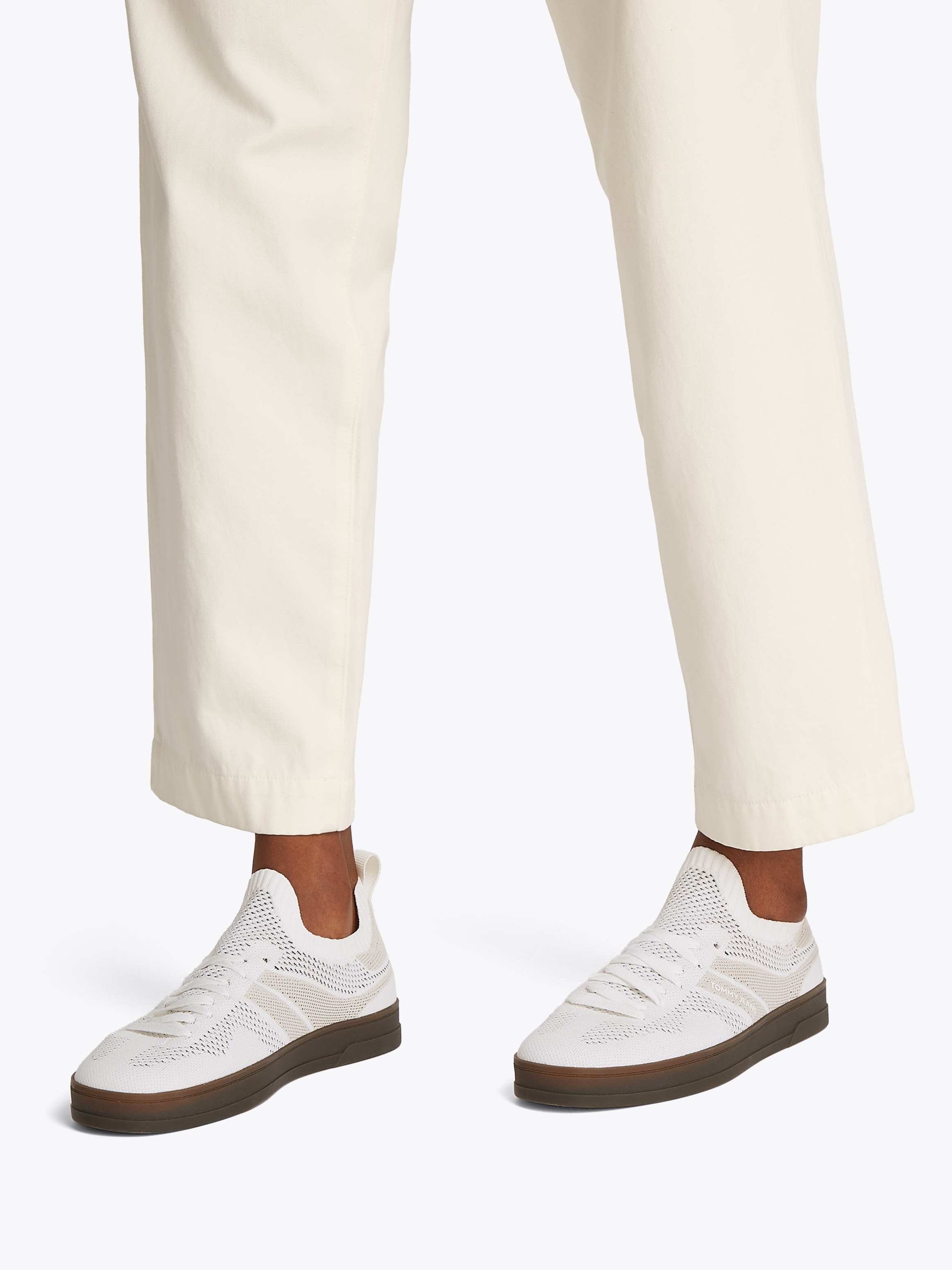 Tommy Jeans Slip-On Sneaker »THE GREENWICH KNITTED«, Freizeitschuh, Halbschuh, Schlupfschuh mit praktischer Anziehlasche
