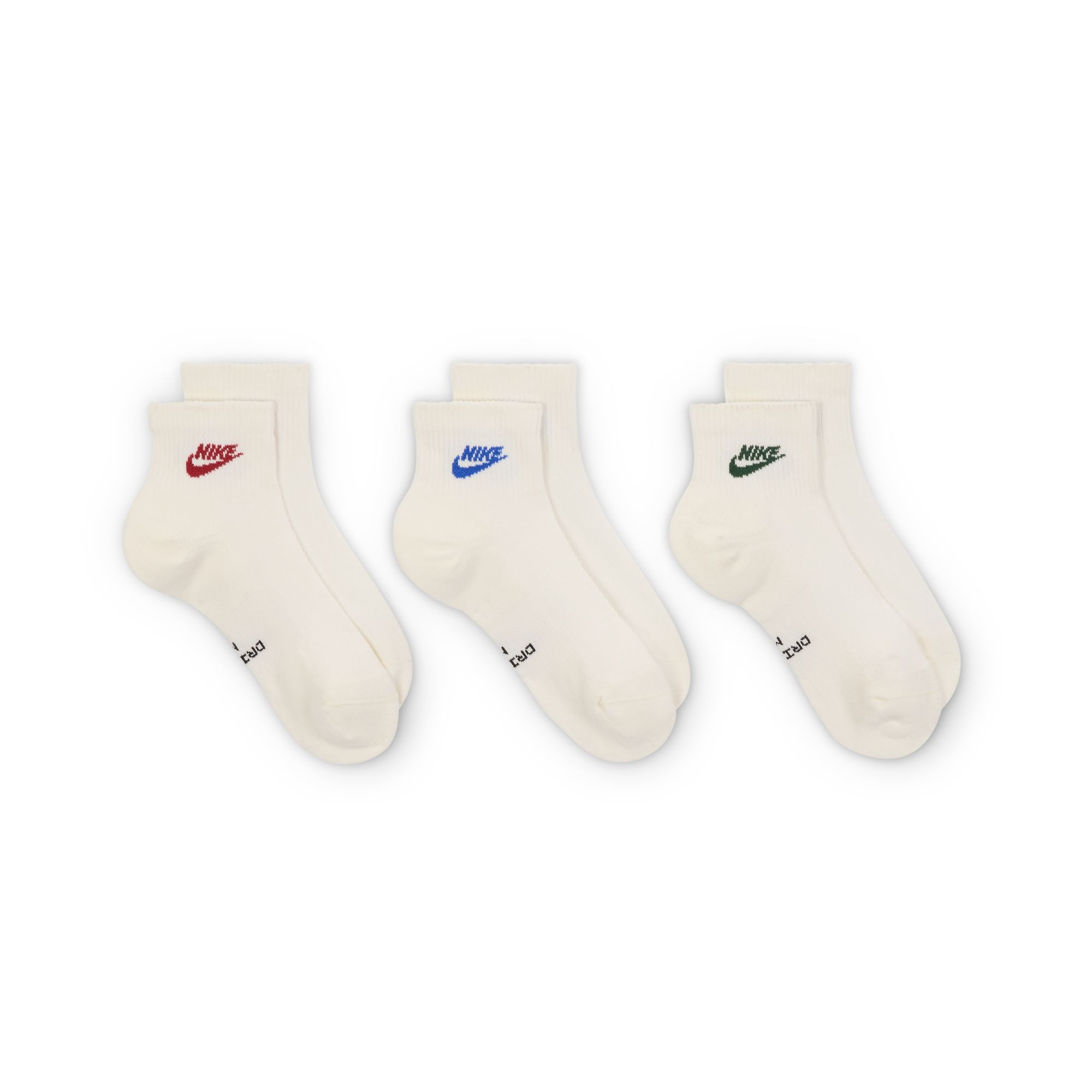 Nike Sportsocken »U NK ED ELVD ANK 3P FUTRA -144« für Erwachsene, Everyday Essential Socken, leichte, vielseitige Socken