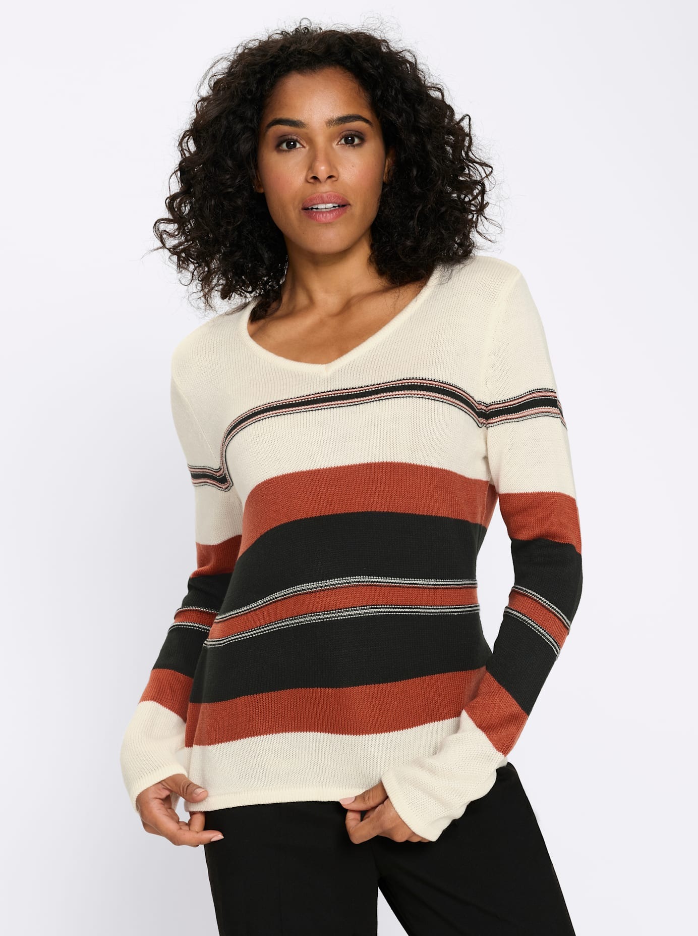 Classic Basics V-Ausschnitt-Pullover »Langarm-Pullover«