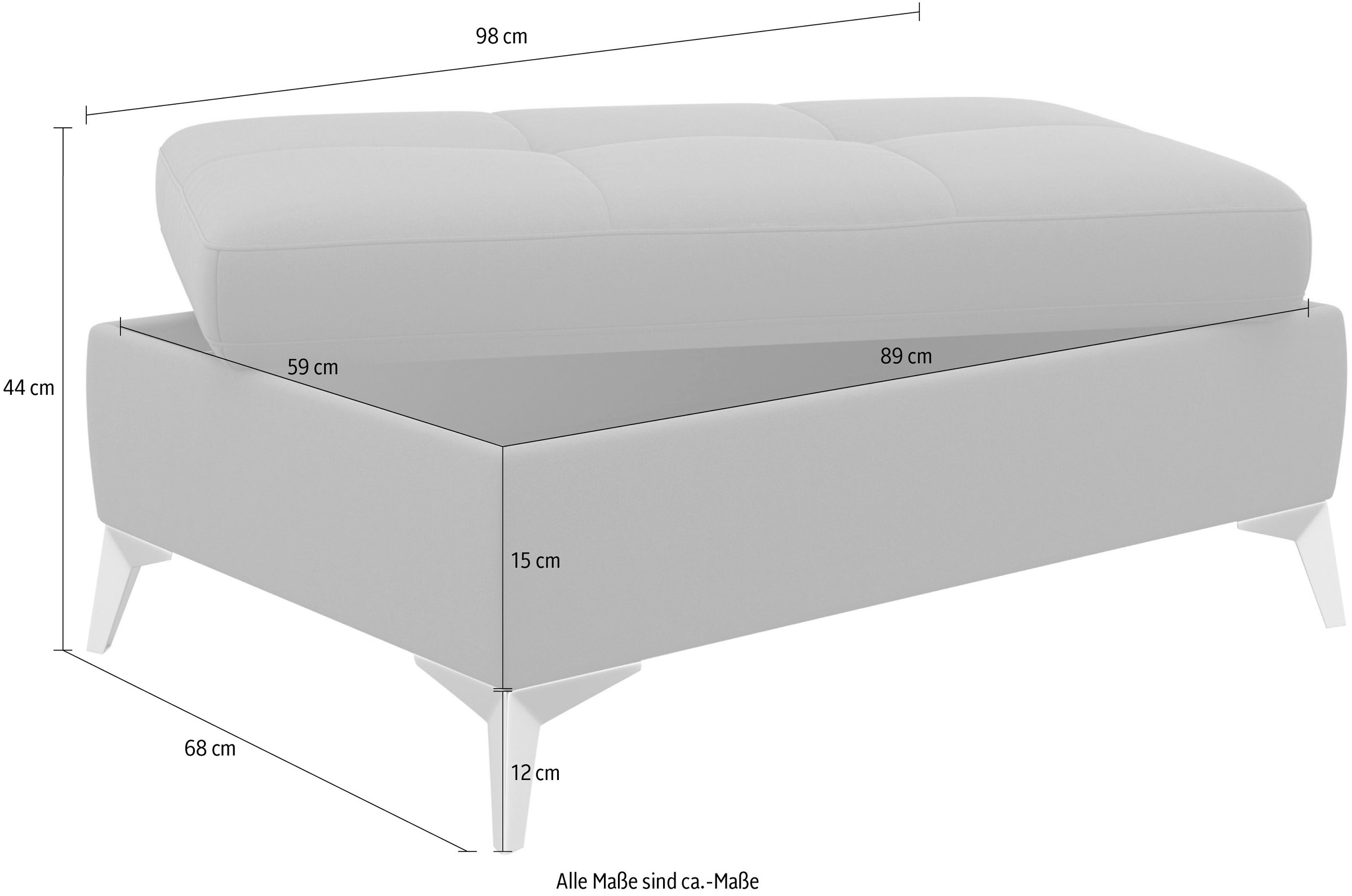 sit&more Stauraumhocker »Latigo«, inklusive Stauraum