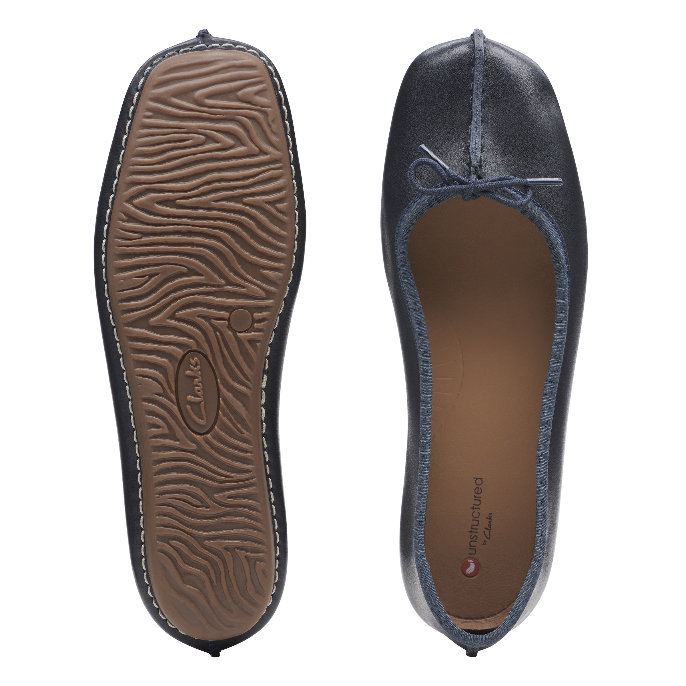 Clarks Ballerina »Freckle Ice«, Slipper, Flats, Flats, Slipper mit Schleifchen