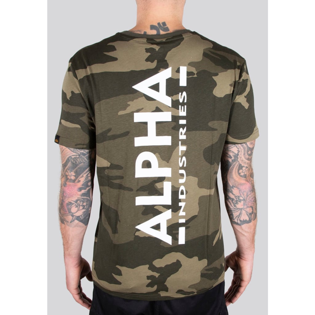 Alpha Industries Rundhalsshirt »Backprint T Camo«