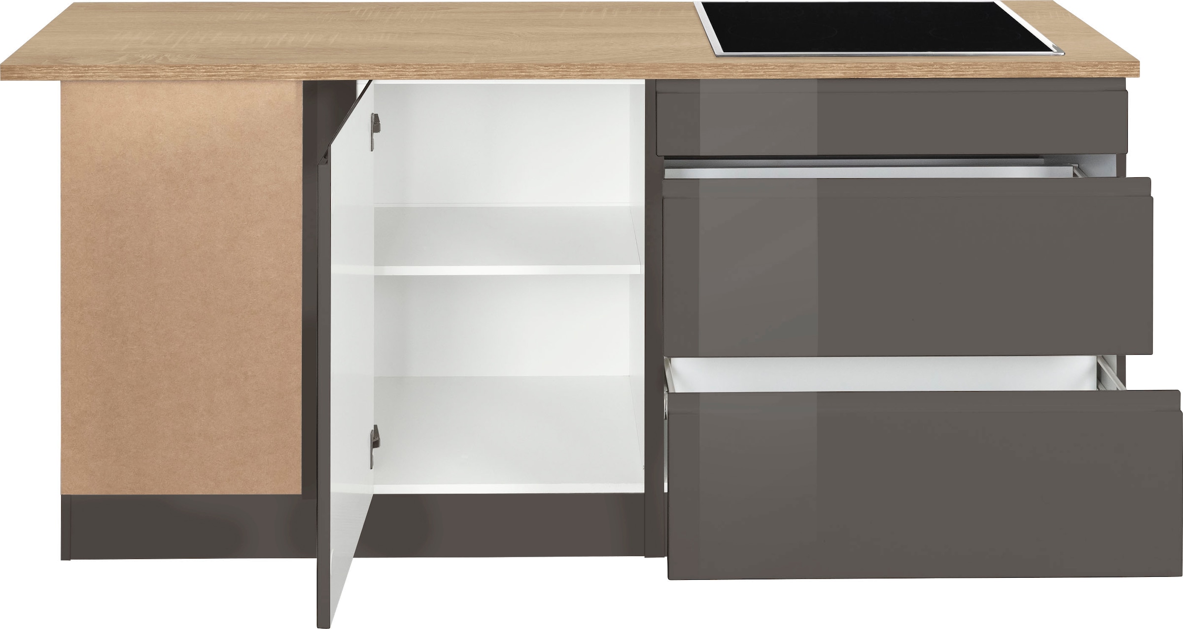 KOCHSTATION Winkelküche »KS-Virginia« Stellbreite 230/190 cm, mit E-Geräten