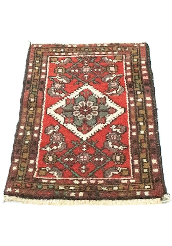 Wollteppich »Hamadan Teppich handgeknüpft rot«, rechteckig