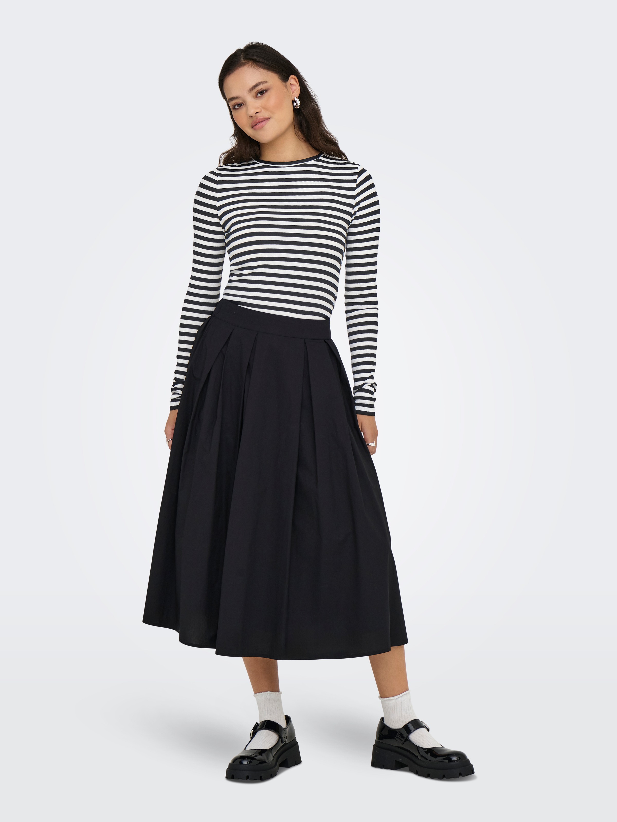 ONLY Langarmshirt »ONLMAI STRIPE L/S TOP JRS NOOS«