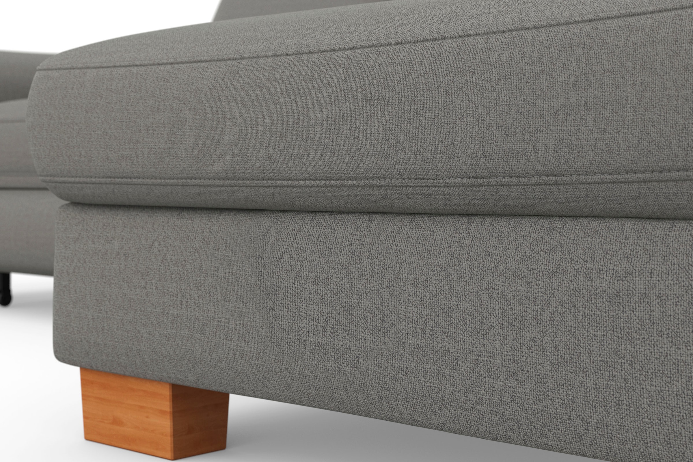 sit&more Ecksofa »Dundee L-Form« mit Federkern und Massivholzfüßen, wahlweise mit Kopfteilverstellung