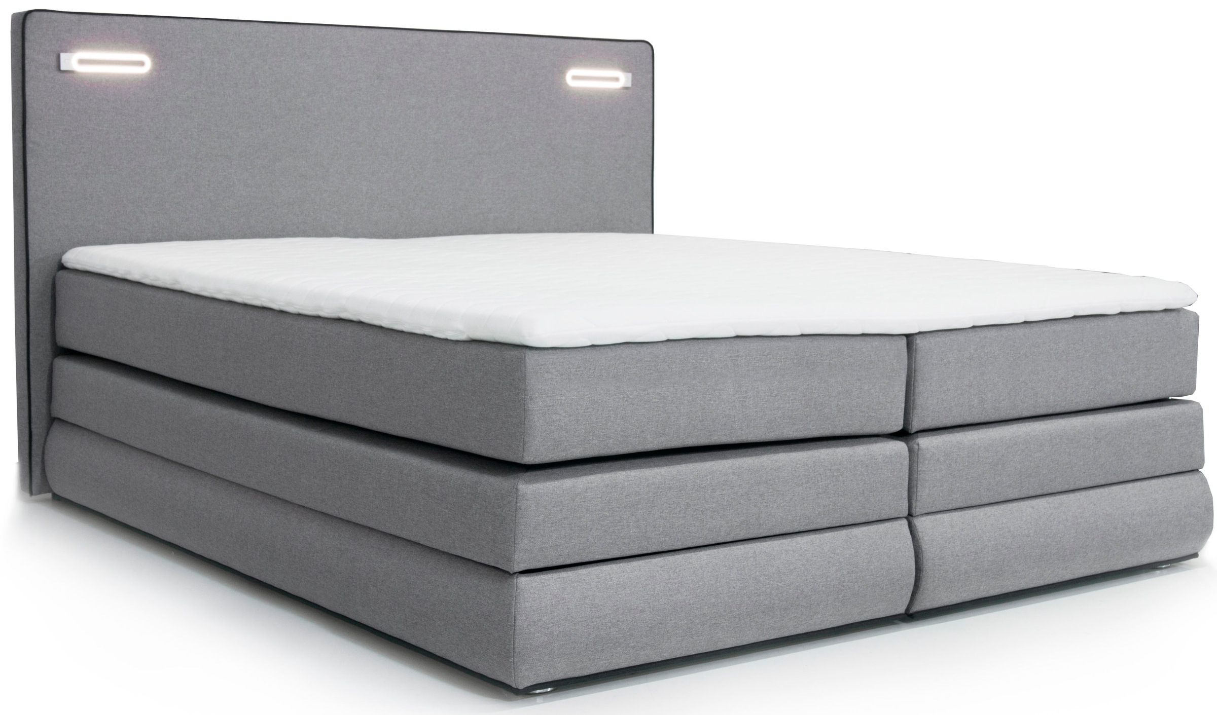 COLLECTION AB Boxspringbett »Ninoni mit Kaltschaummatratze«, inkl. Bettkasten, Topper und wahlweise mit LED-Beleuchtung