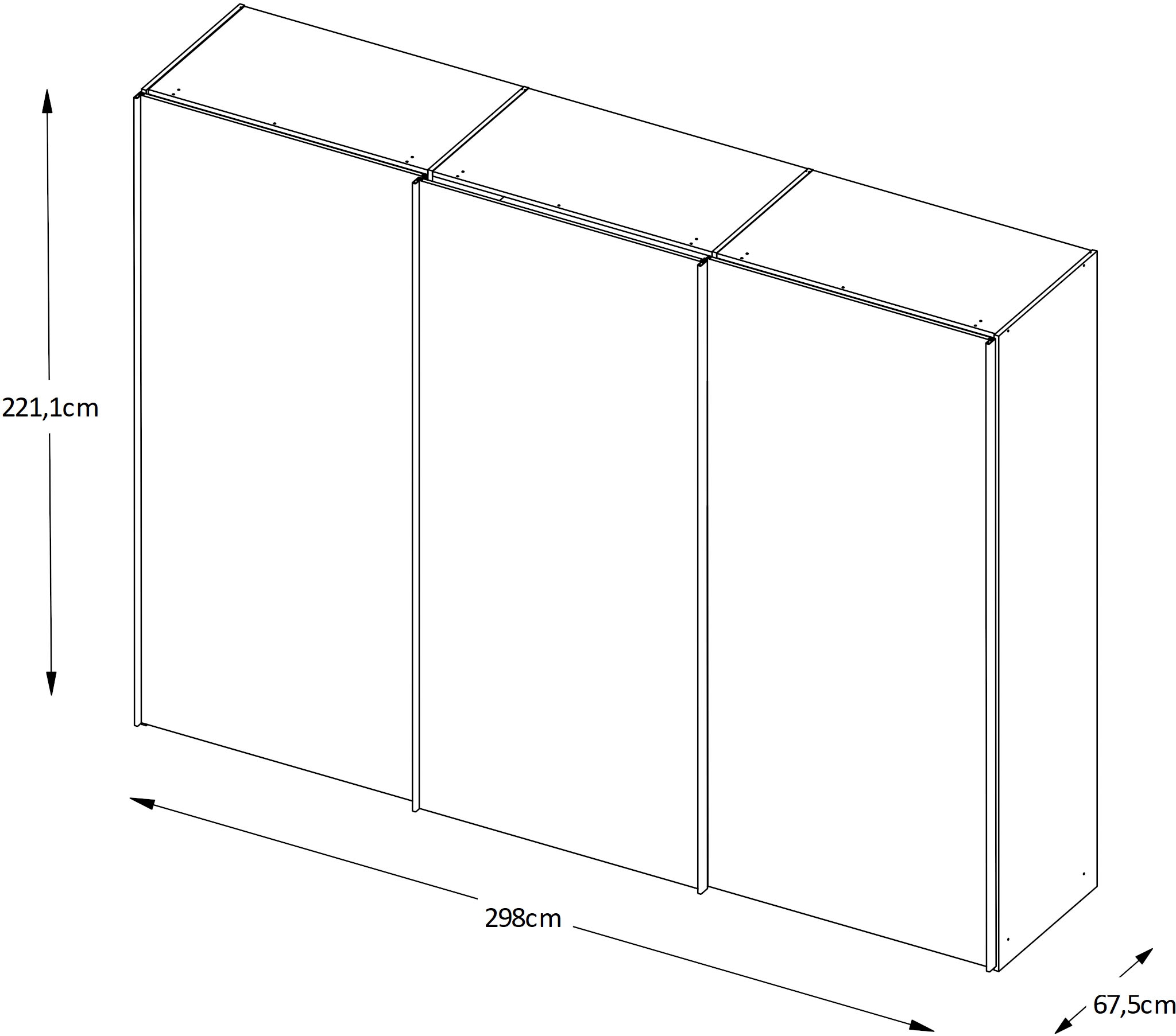 STAUD Schwebetürenschrank »Includo Glas, Made in Germany«