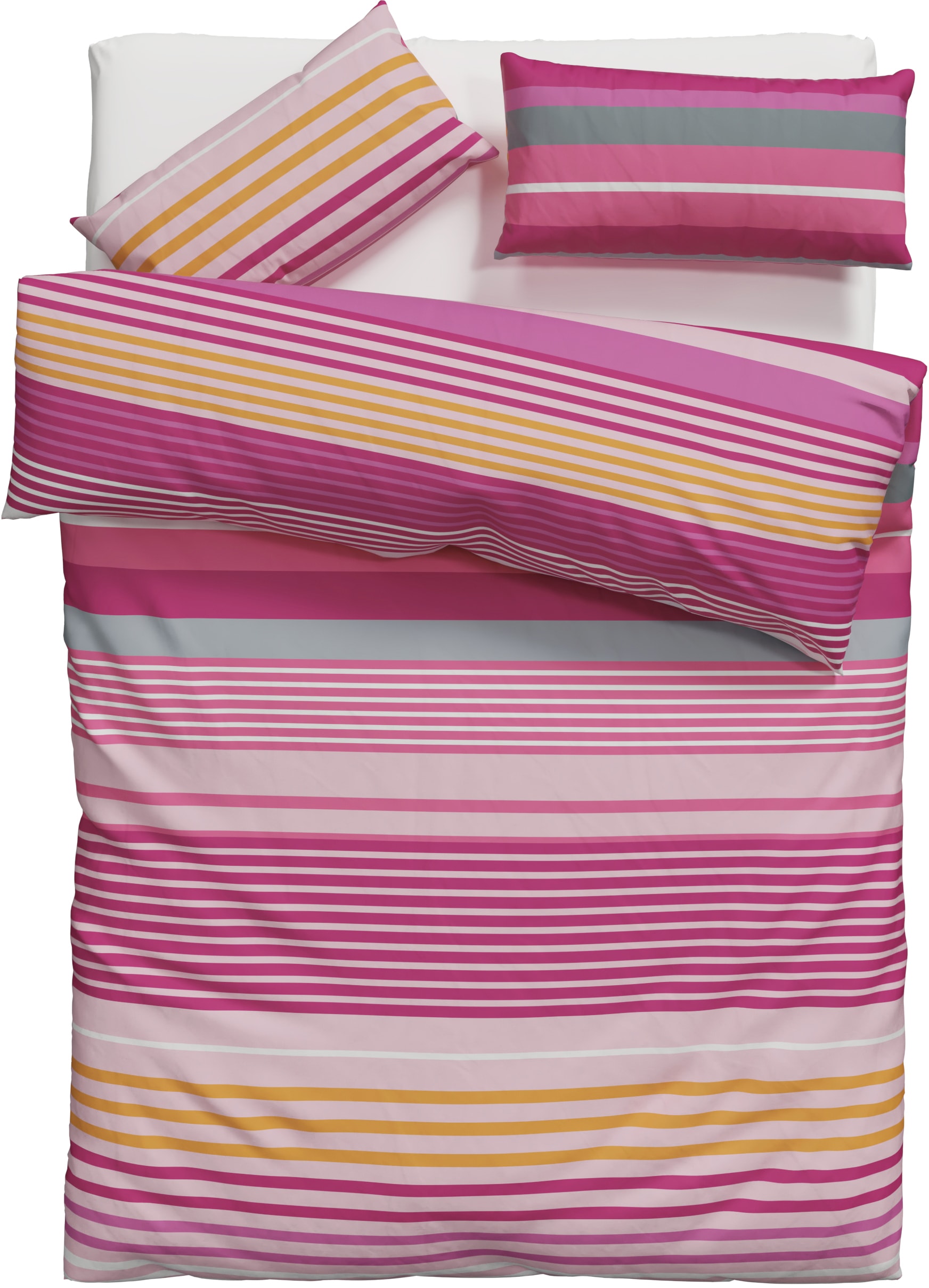 OTTO home »Elvea« 2 Stk. in Gr. 135x200 oder 155x220 cm, 100% Baumwolle, Streifen