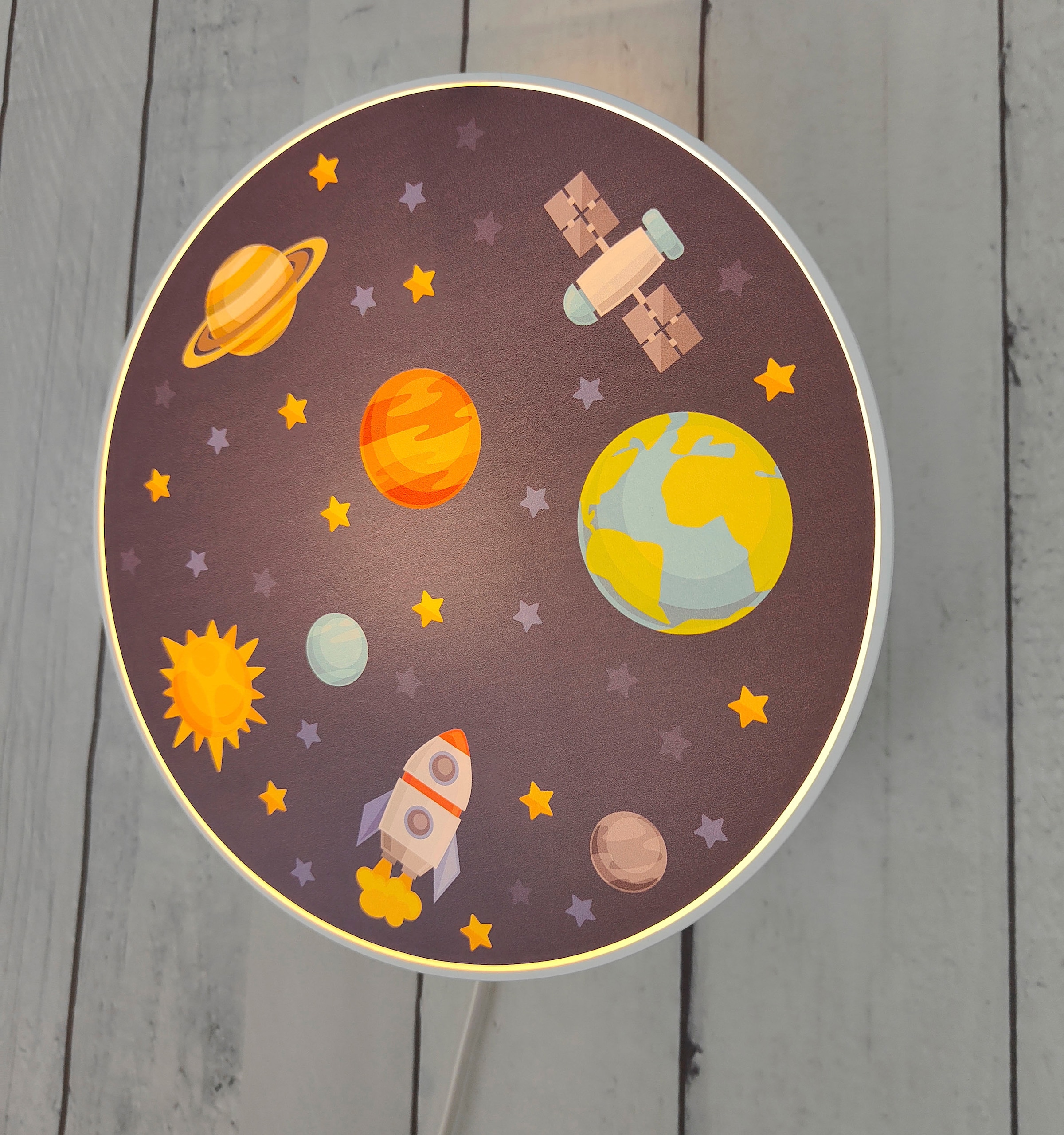 niermann Wandleuchte »Weltall, Kinderlampe,  Kinderzimmer« E14 1 Stk. bruchsicheres Gehäuse