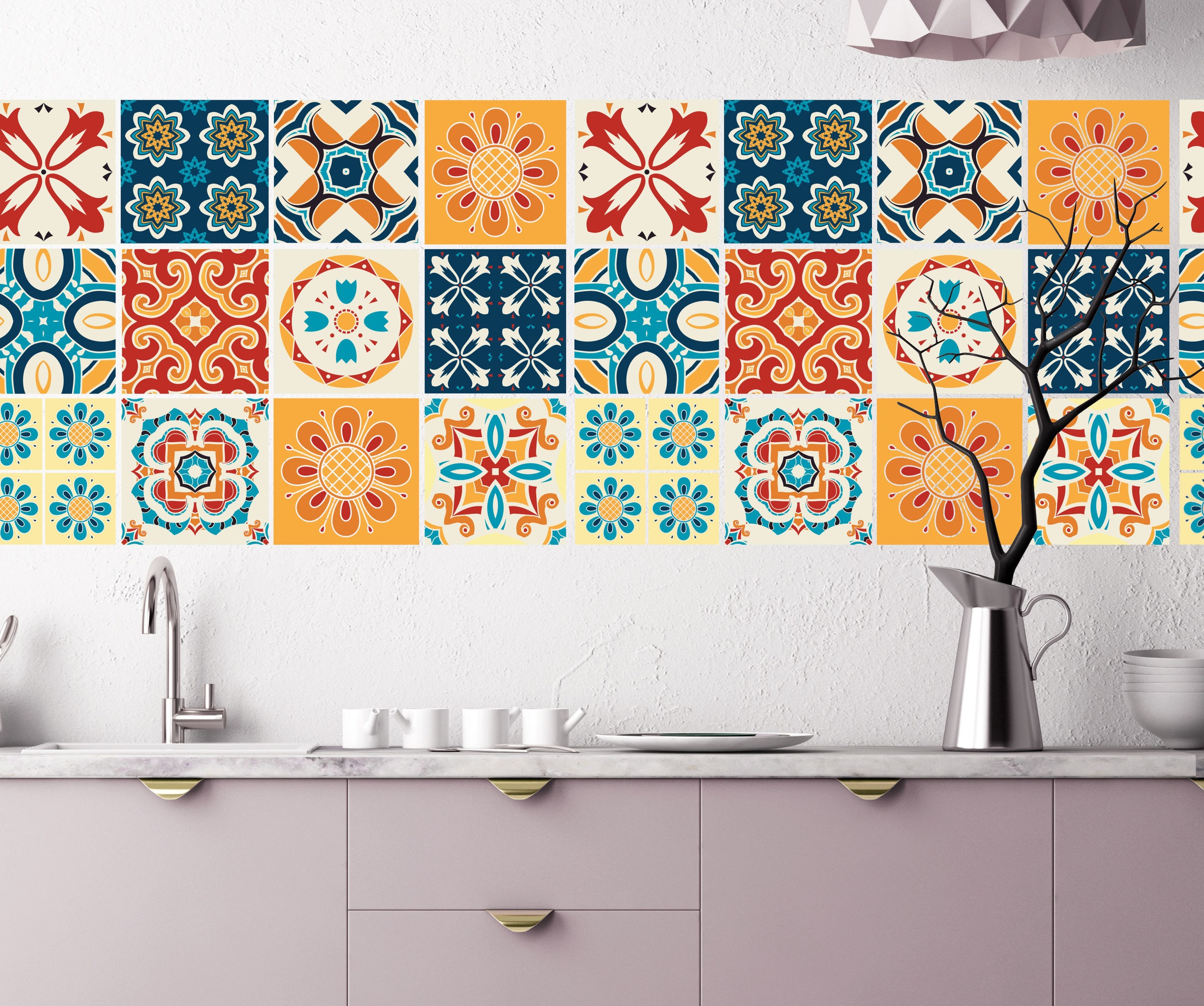 queence Wandsticker »Shila«, (12 St.), Sticker, Fliesensticker, Ornamente
