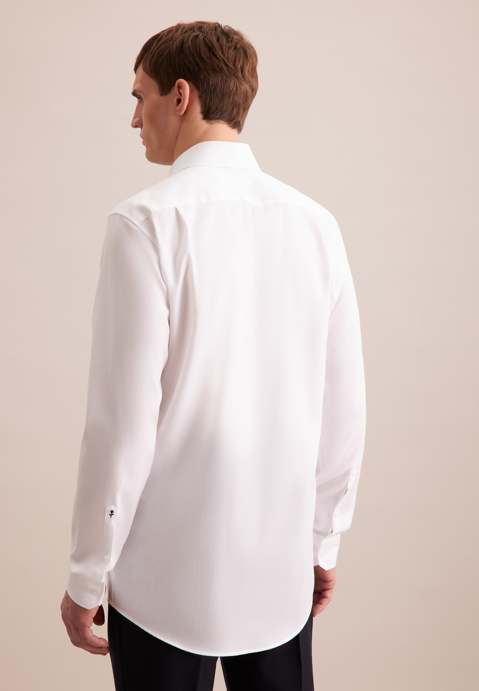 seidensticker Businesshemd »Schwarze Rose« Regular 1/1 Extra lang Kentkragen Struktur