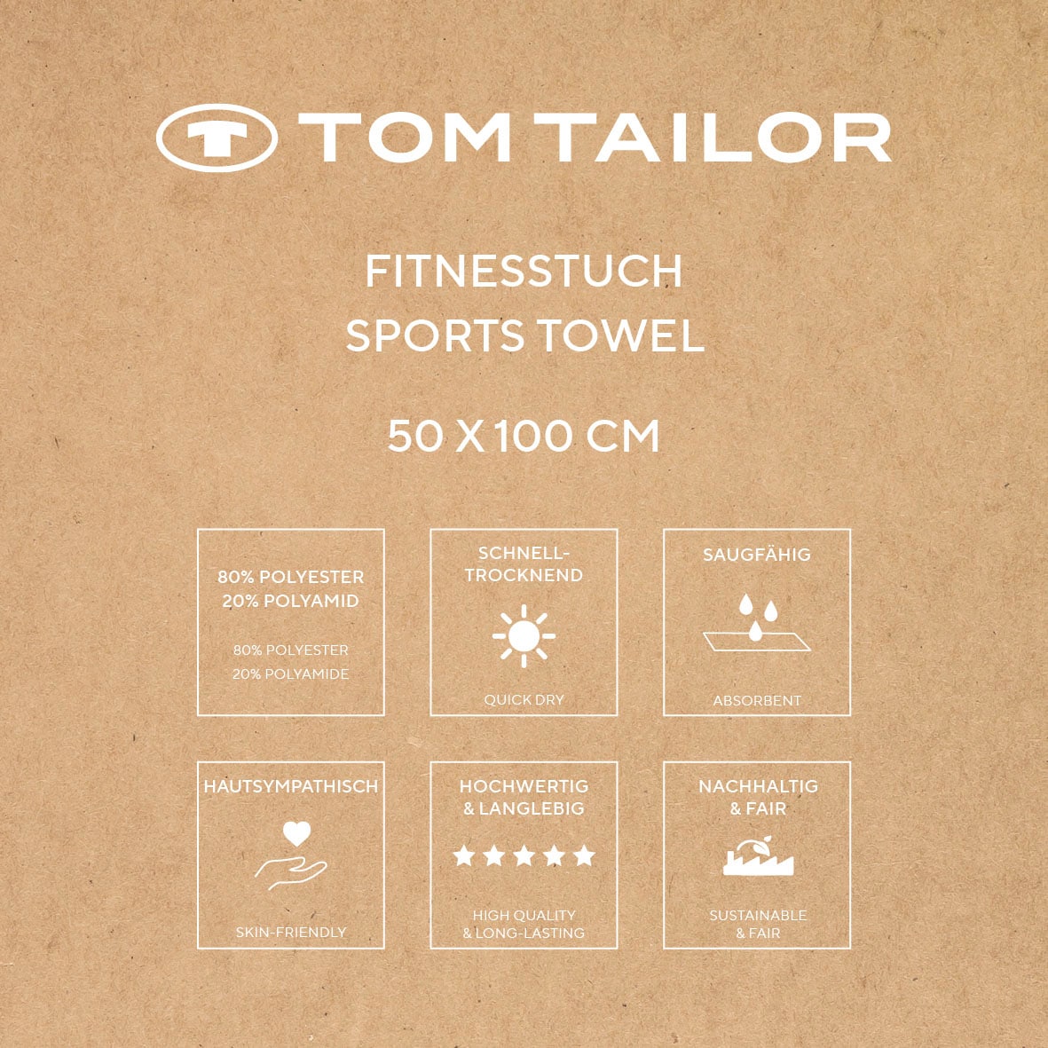 TOM TAILOR HOME Sporthandtuch »Fitnesstuch COLOR BATH«, (1 St.)