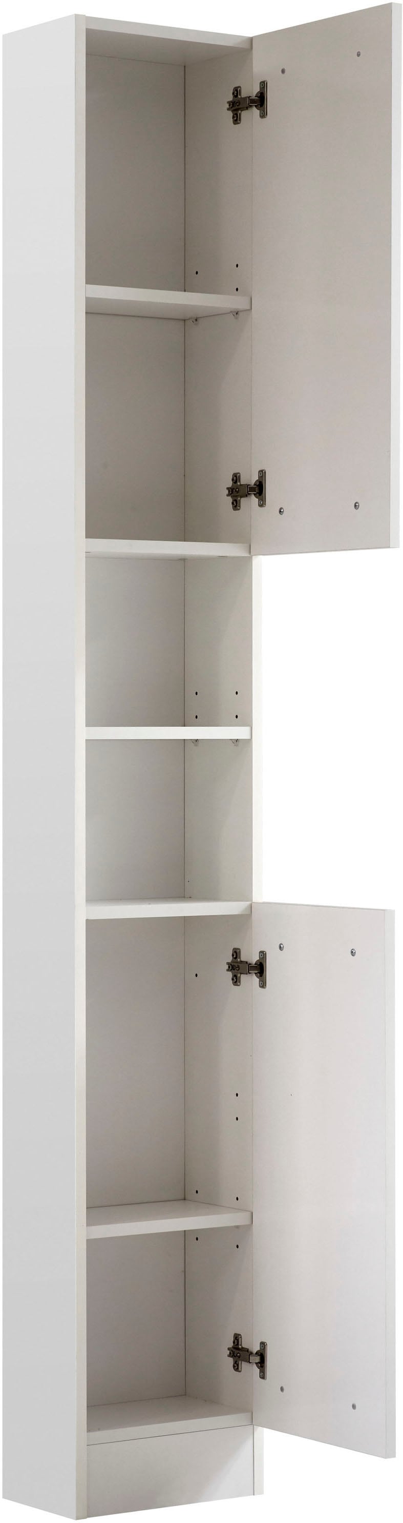 Saphir Badmöbel-Set »Quickset 335 5-teilig, Waschbeckenunterschrank mit LED-Spiegelschrank«, (5 St.), Hochschrank, Unterschrank, Hängeschrank, inkl. Türdämpfer, 7 Türen