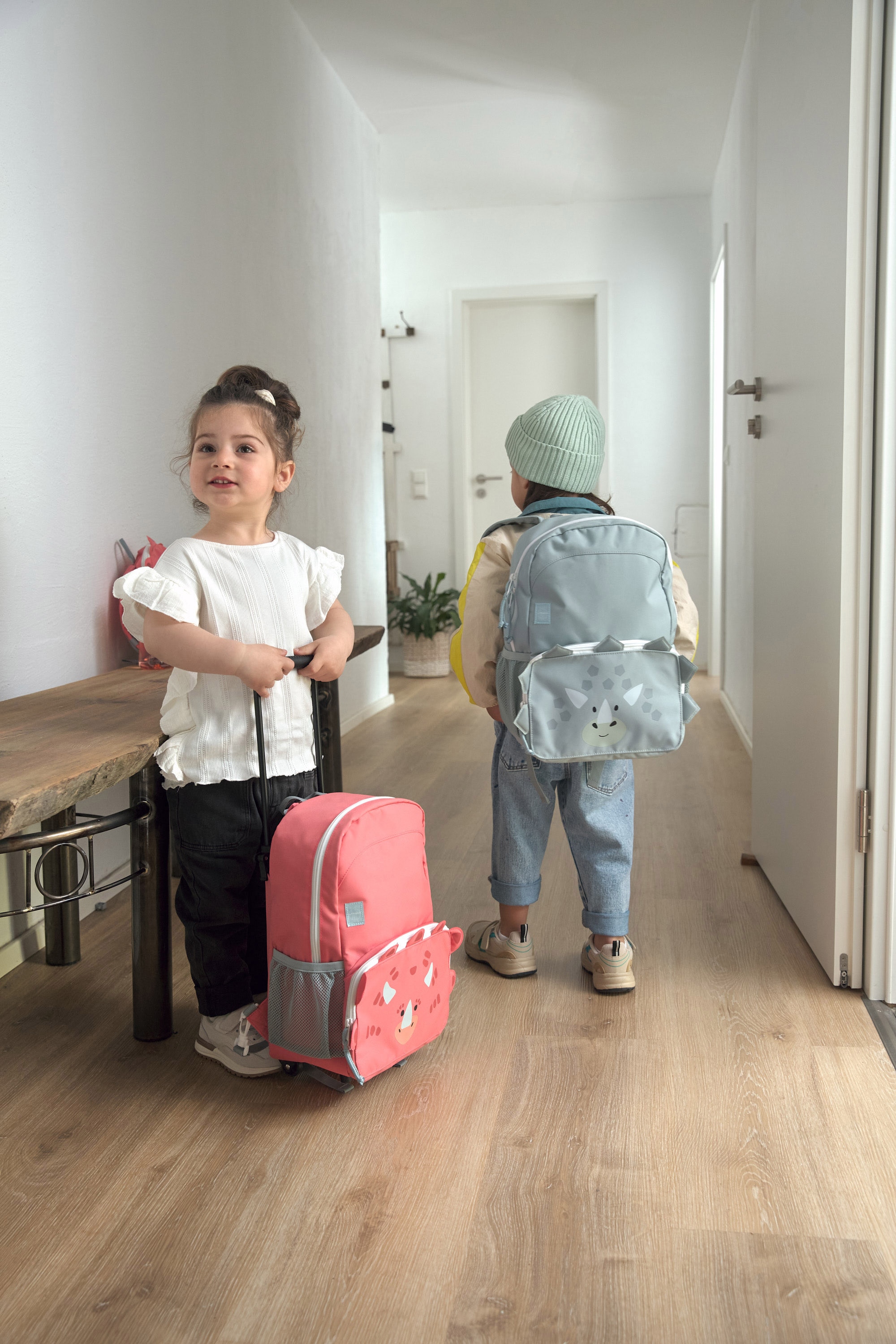 LÄSSIG Kinderrucksack »About Friends, Dino, green«, mit Trolleyfunktion