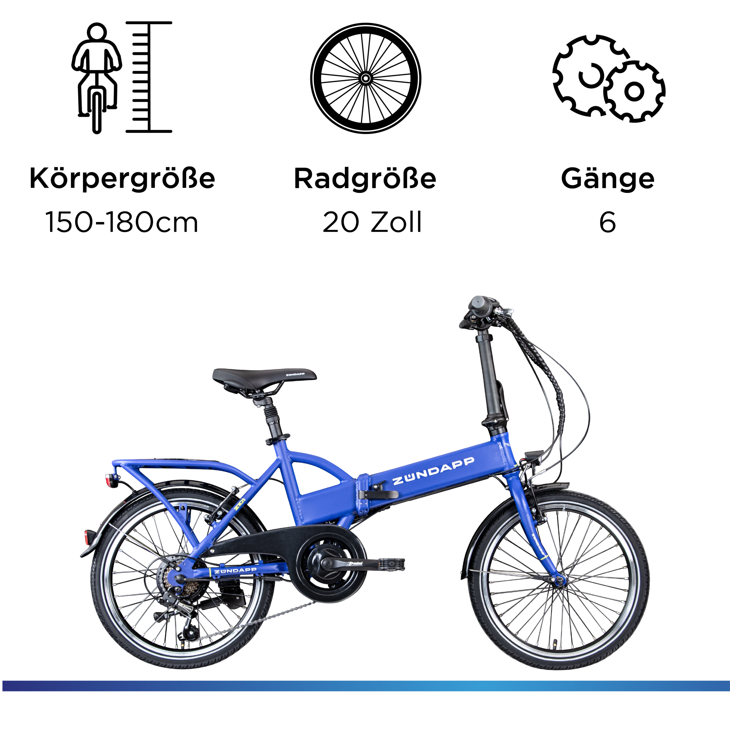Zündapp »Z101« 6 Gang Shimano Tourney Schaltwerk Kettenschaltung Heckmotor 250 W Pedelec, Elektrofahrrad für Damen u. Herren