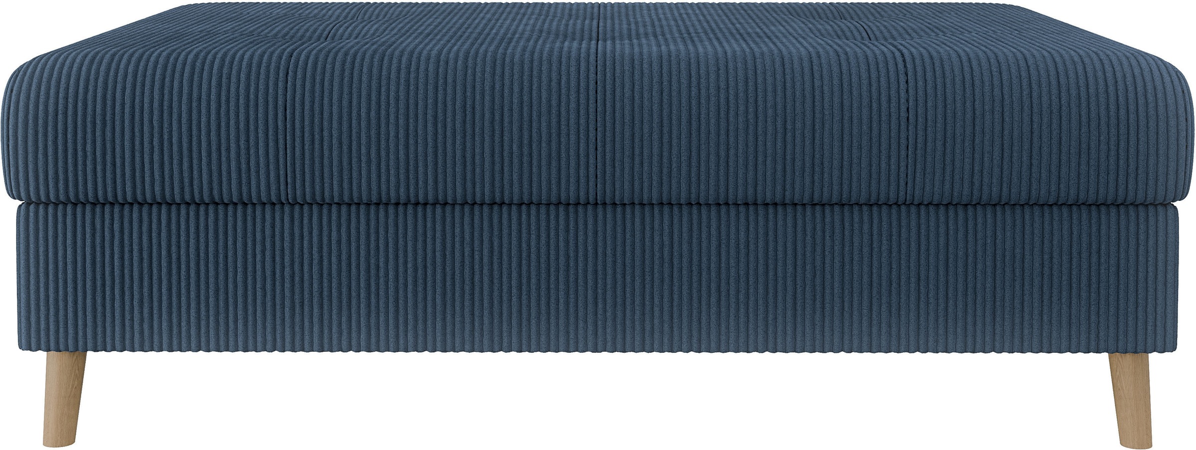 Home affaire Polsterhocker »CHARRE XXL, Steppung im Sitzbereich, Maße: B/T/H: 118/73/40 cm«, passend zur Serie CHARRE, auch in Cord und Bouclé