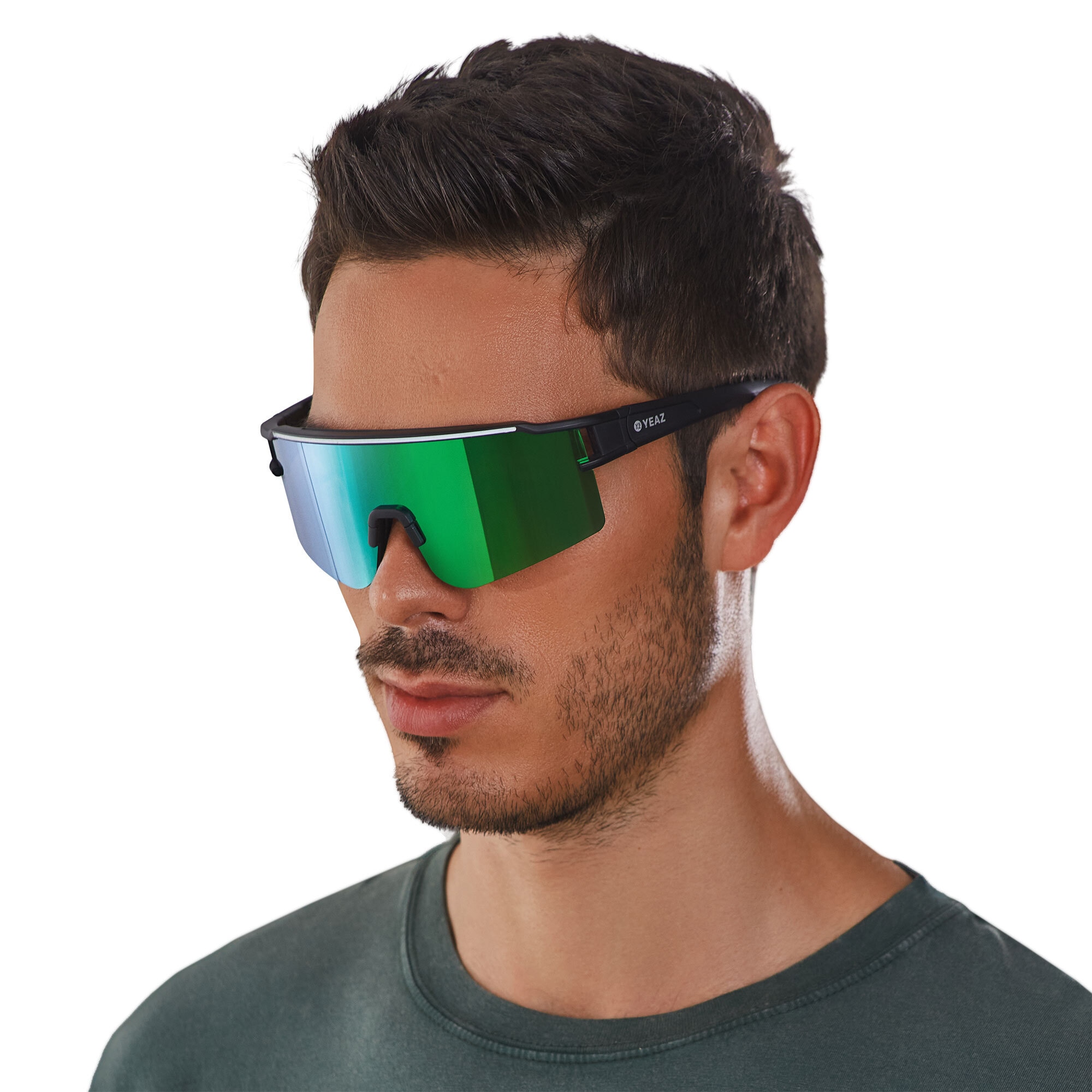 YEAZ Sportbrille »Sport-Sonnenbrille Weiß/Blau SUNTHRILL Set«