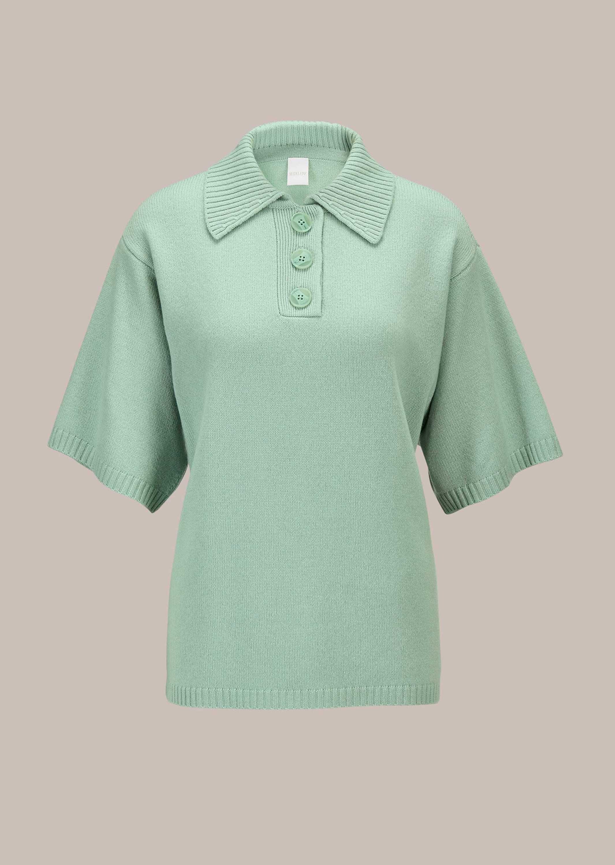 MADELEINE Longpullover »Pullover Polo-Pullover aus Schurwoll-Kaschmir-Mix«
