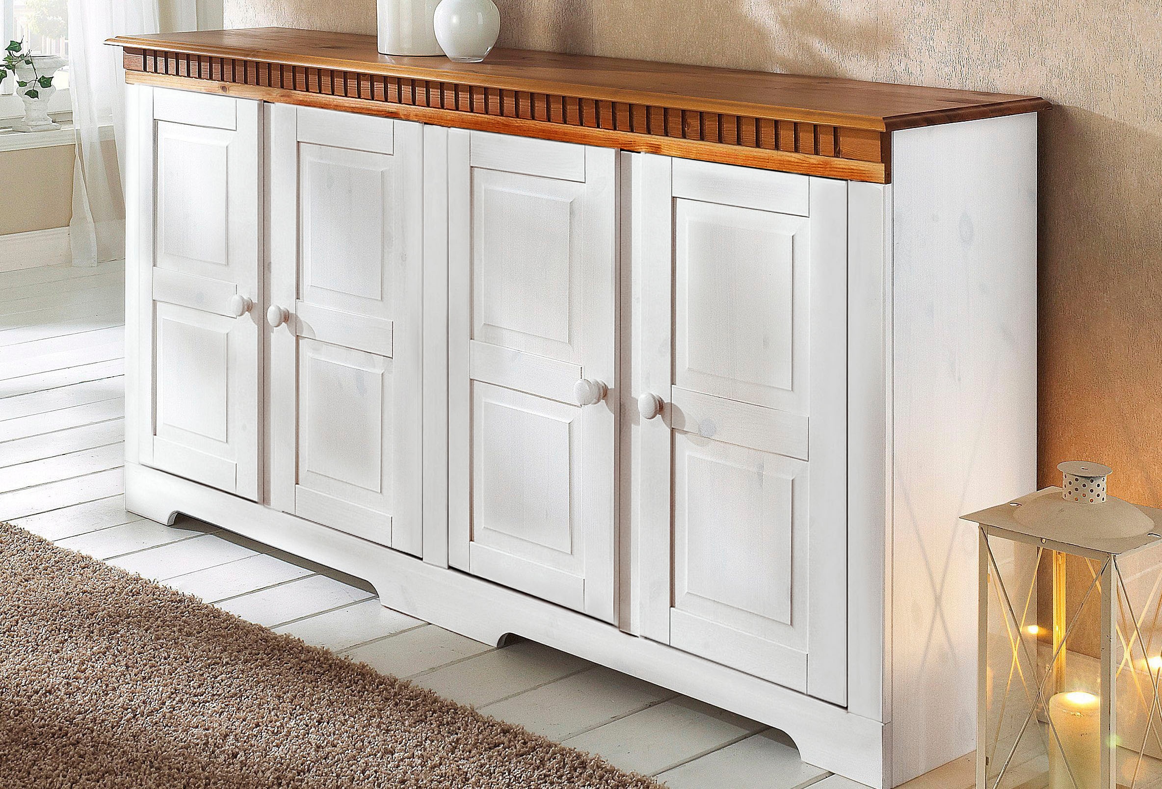 Home affaire Sideboard »Lisa«, Kommode aus massivem Kiefernholz, Breite 158,5 cm