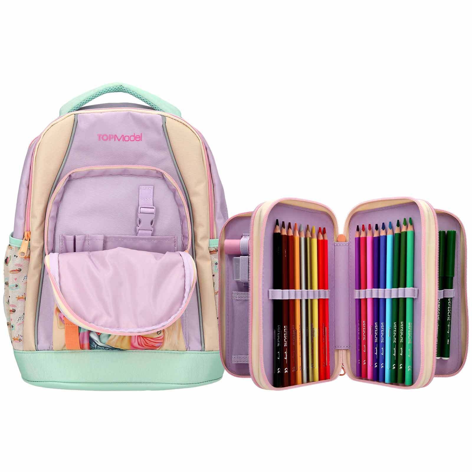 Depesche Rucksack »Schul-Set SUNNY DOG TOPModel 2er Set bunt«
