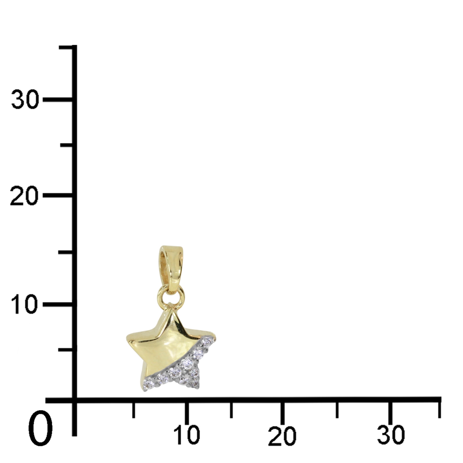 OSTSEE-SCHMUCK Kettenanhänger »- Stern - Gold 333/000 - Zirkonia«