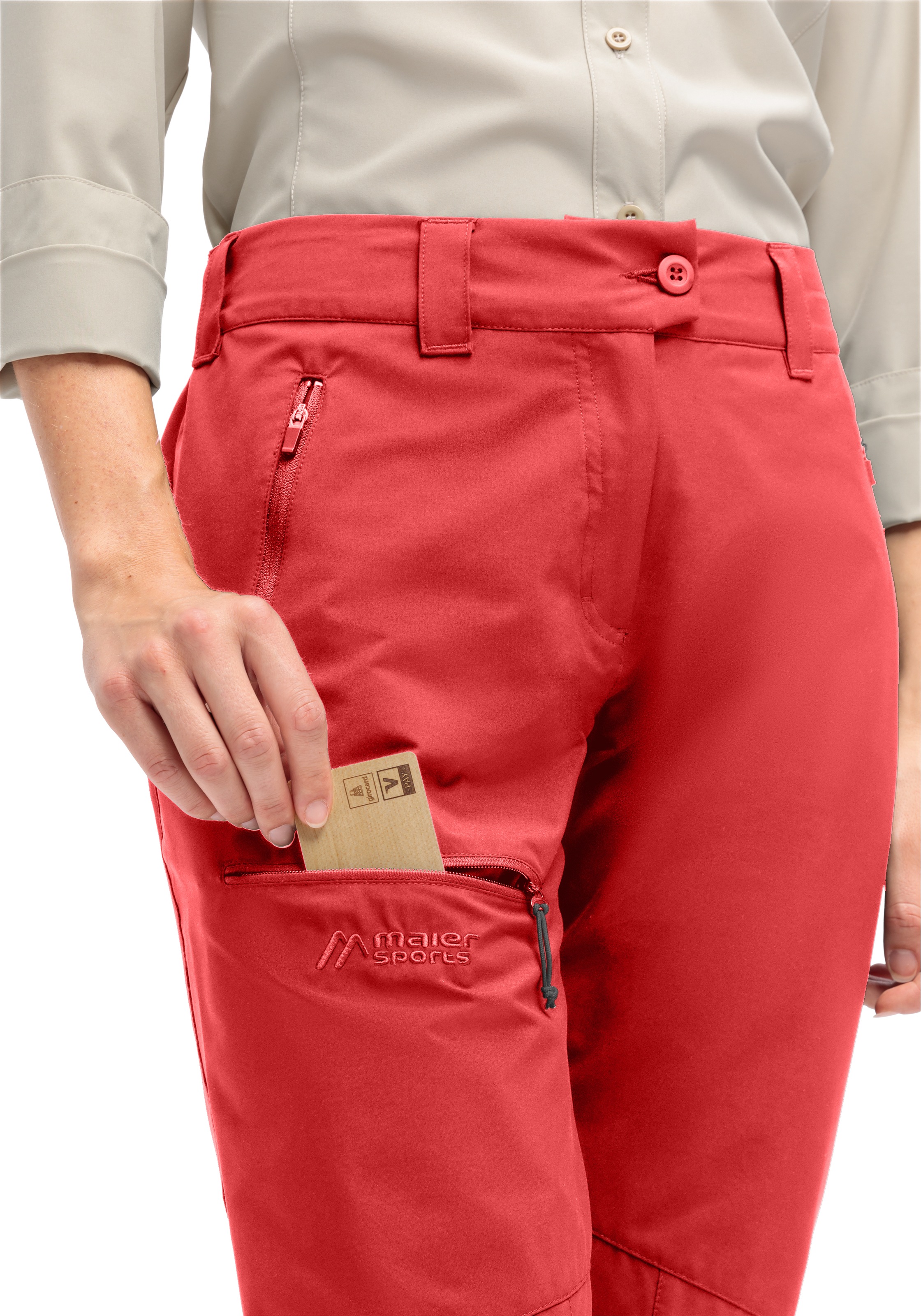 Maier Sports Outdoorhose »Lulaka Loop«, Damen Wanderhose, Funktionshose mit Taschen + Gürtel, Regular Fit