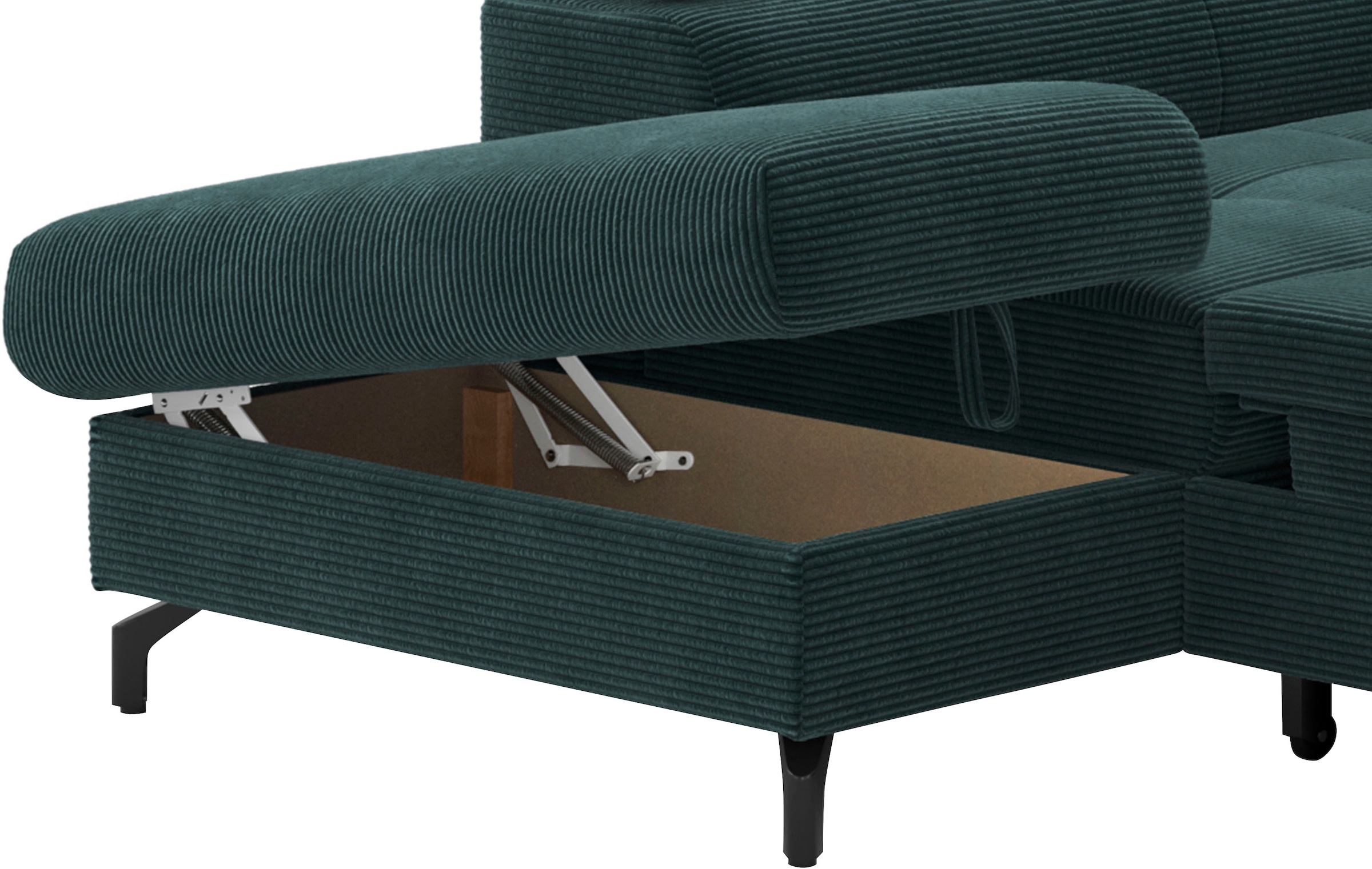 COTTA Ecksofa »Aura L-Form«, mit Schlaffunktion, Bettkasten und Kopfteilverstellung