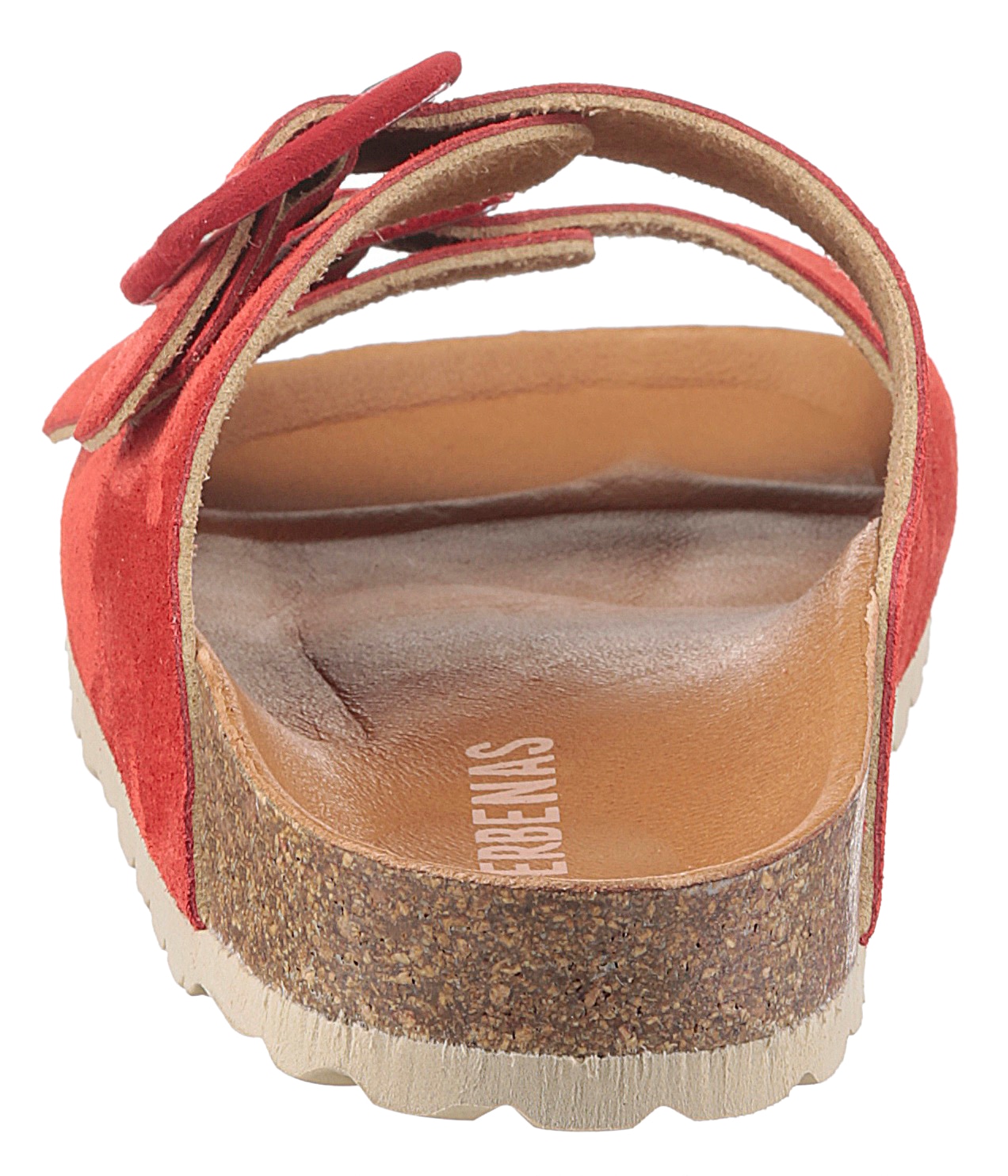 VERBENAS Pantolette »Randell Velour«, Sommerschuh, Schlappen, Hausschuh, Urlaubschuh mit Softfußbett