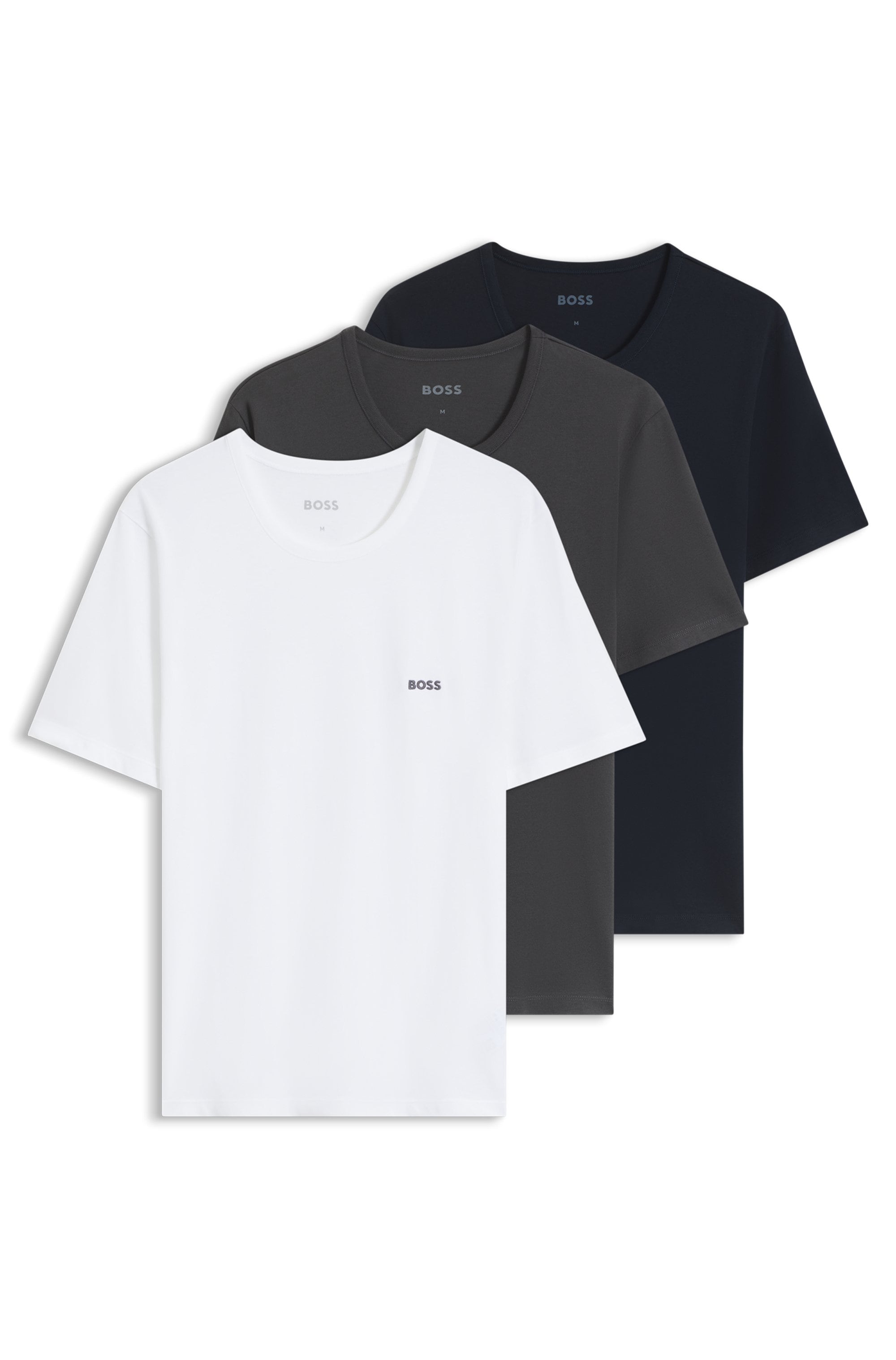 BOSS T-Shirt »Rundhals BOSS ONE« Packung, 3er-Pack, 3 Stk. mit dezentem BOSS Logo-Print