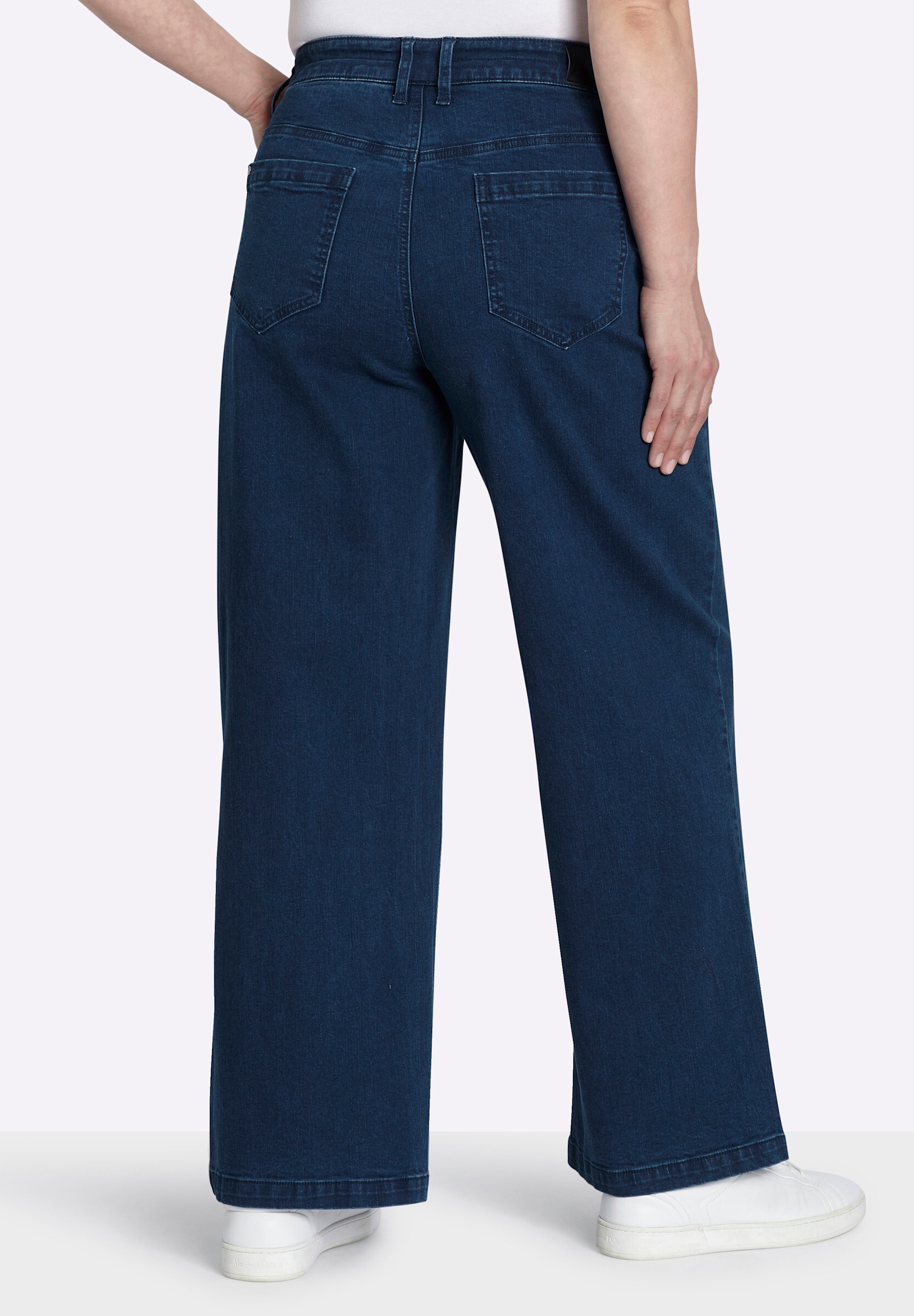 Sheego Bequeme Jeans »Jeans Jeans mit weitem Bein und Tunnelzug«