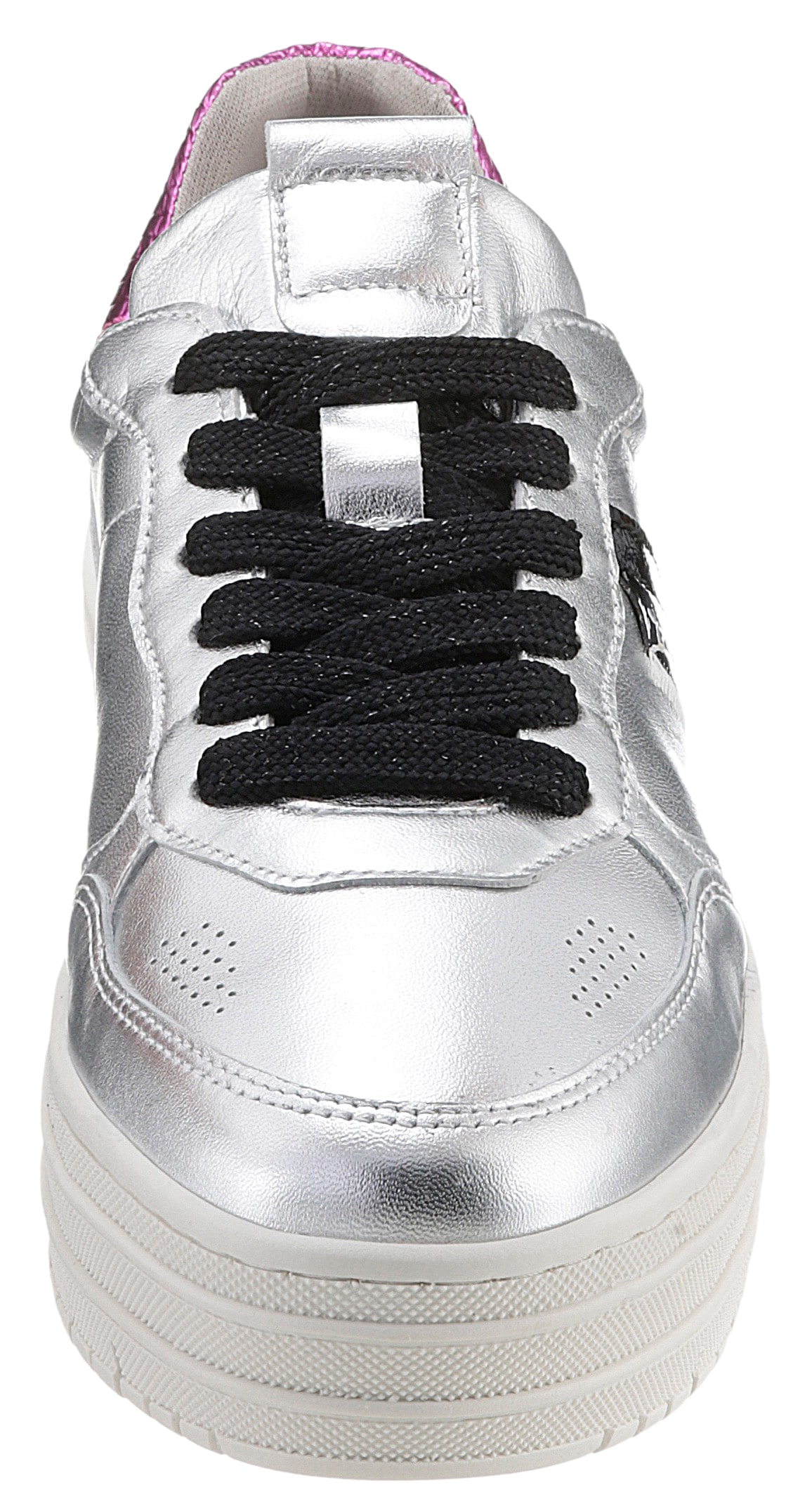 Tamaris Plateausneaker, Freitzeitschuh, Halbschuh, Schnürschuh mit Ziernähte und Perforation