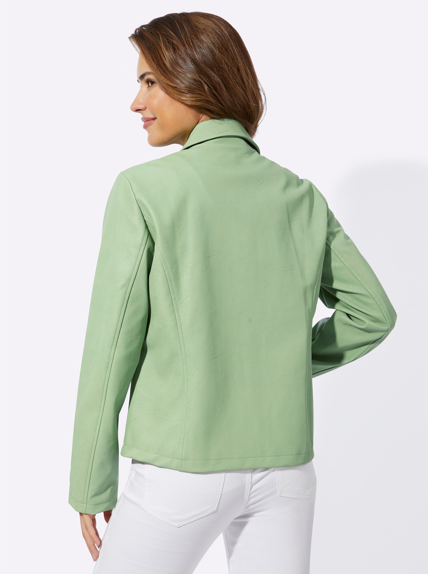 Classic Basics Lederimitatjacke, ohne Kapuze