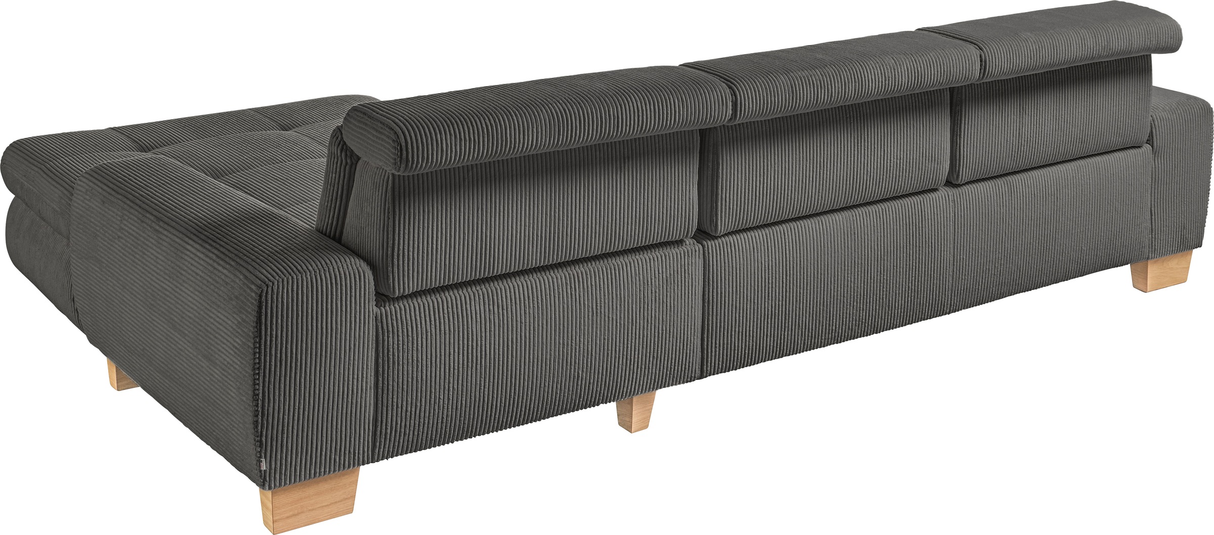 set one by Musterring Ecksofa »SO 3400, Cord, Sitzhöhe 47cm oder 49cm, inkl. Sitztiefenverstellung«, mit Canape und verschiedenen Funktionen, Kaltschaum, B307 x T195 cm