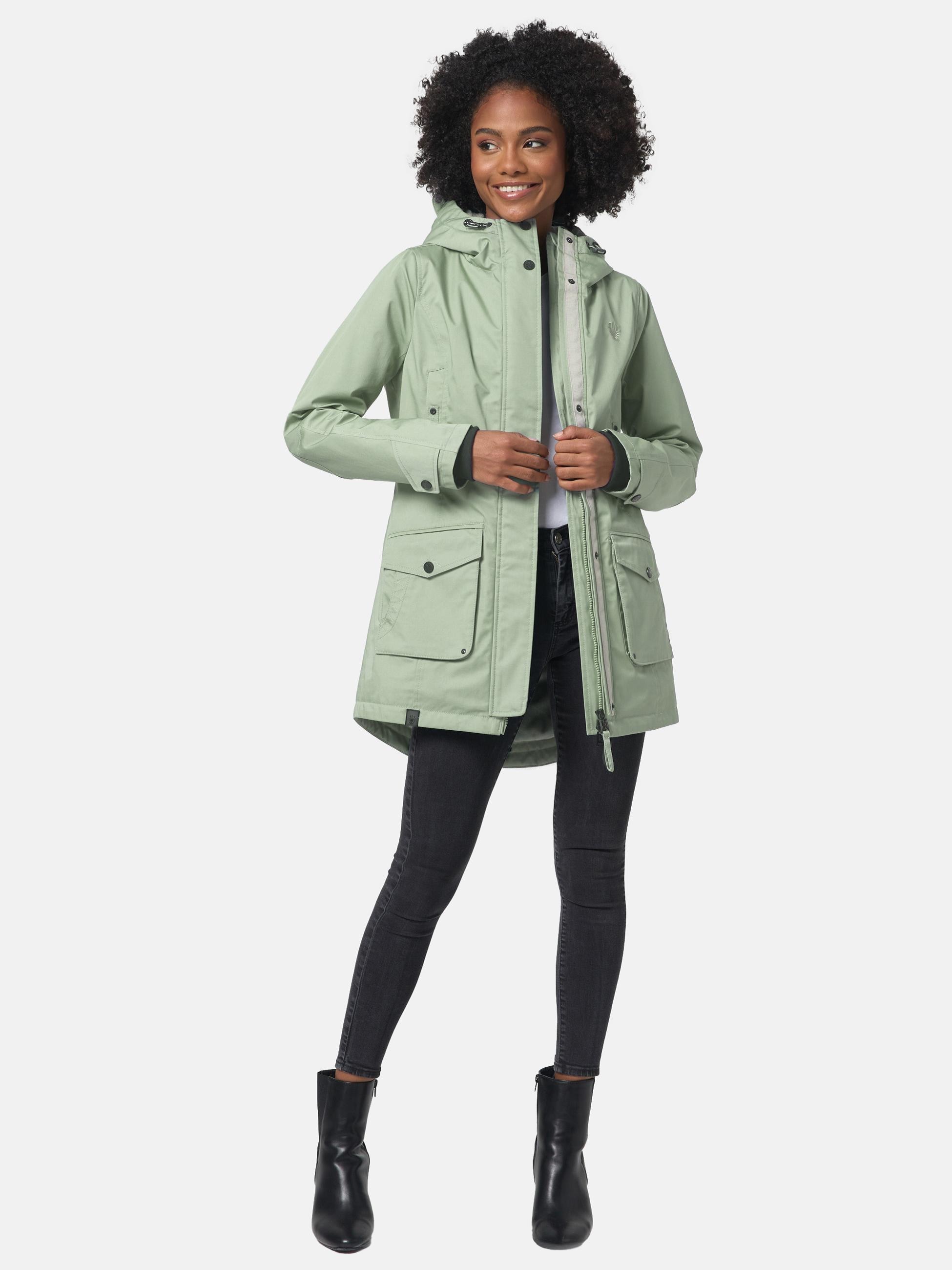 Navahoo Parka »Winterjacke Brinjaa«, mit Kapuze, Modischer Winter Kurzmantel mit zahlreichen Taschen