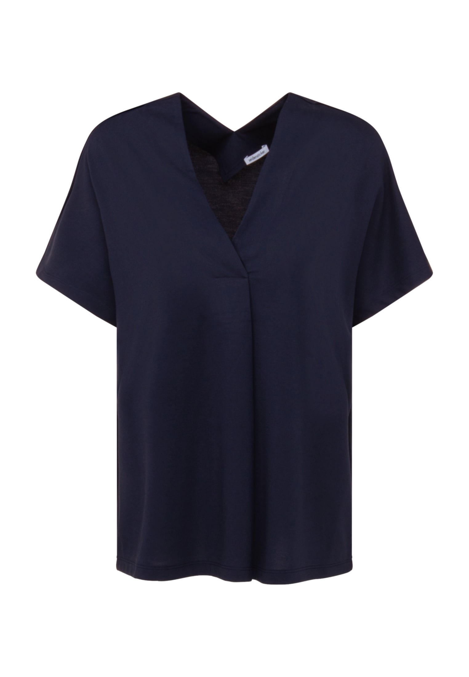 seidensticker Shirtbluse »Schwarze Rose«, Kurzarm V-Neck Uni