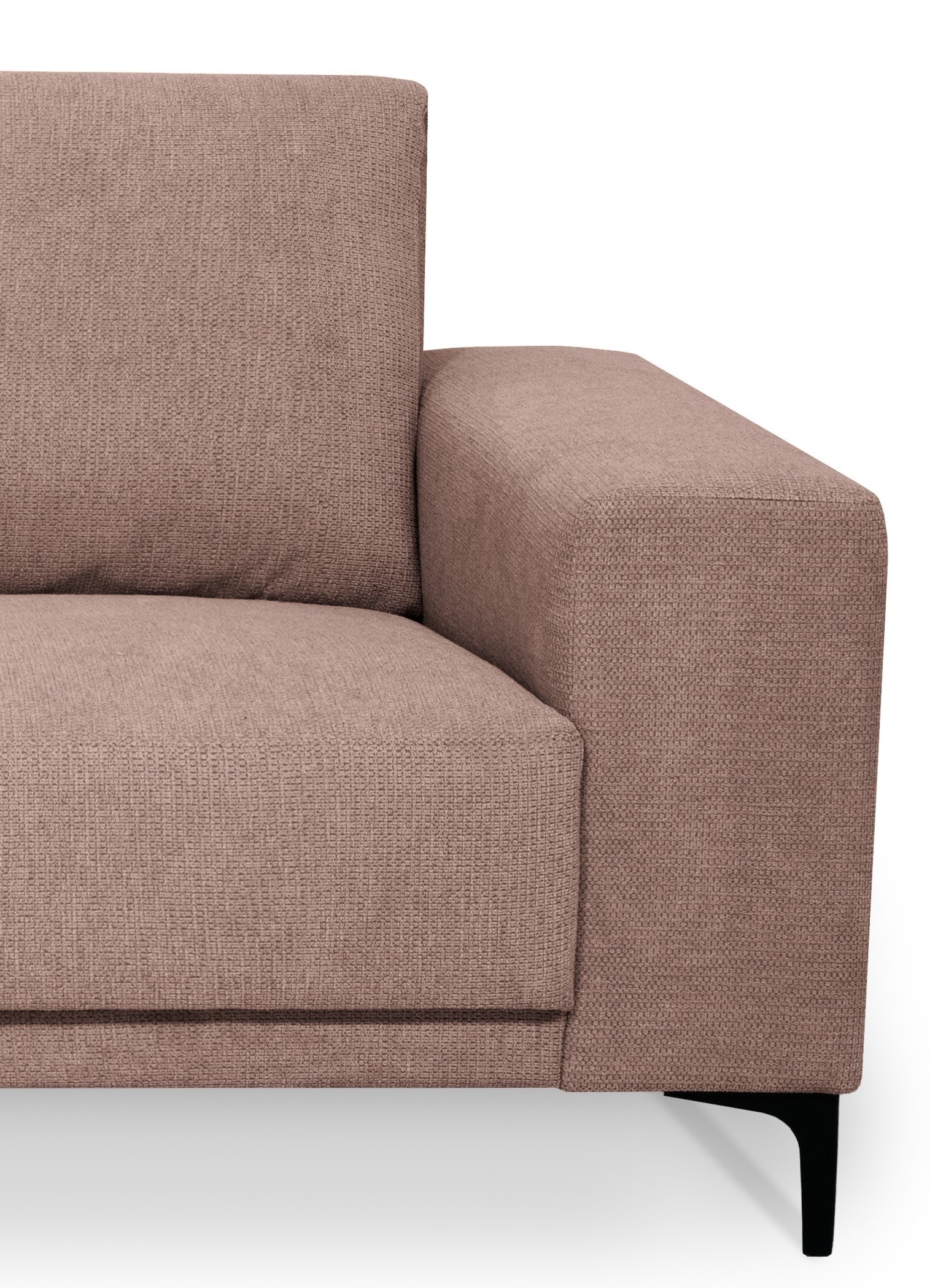 Places of Style Ecksofa »Xander, L-Form,«, Breite 289 cm, Webstoff, Soft-Touch Chenille, schwarze Metallfüßen