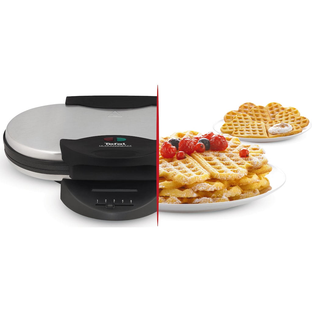 Tefal Waffeleisen »WM311D«, 1200 W, 2 Herzwaffeln gleichzeitig, stufenloser Temperatur für Wunsch-Bräunung