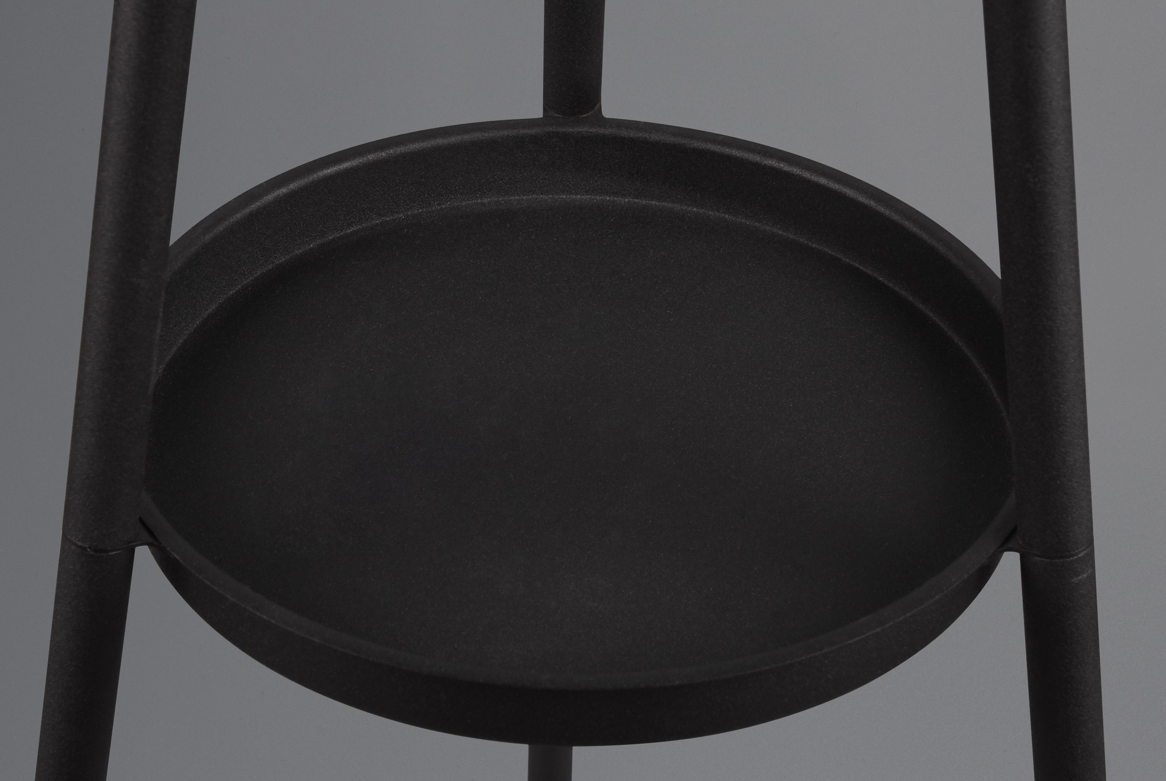 REALITY Leuchten Stehlampe »COLETTE, Stehleuchte Dreibein mit Ablagefläche exkl 1xE27 max 60W«, 1 flammig, Leuchtmittel E27 | Leuchtmittel wechselbar, Stehleuchte Ø 57cm mit Fußschalter moderne Farbkombination innen gold