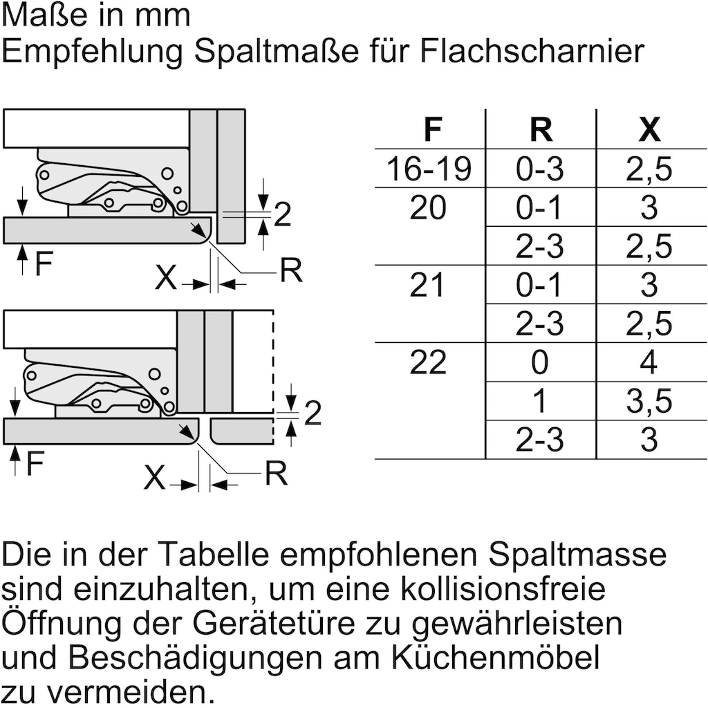 SIEMENS Einbaukühlgefrierkombination »KI32LADF0«, KI32LADF0, 102,1 cm hoch, 55,8 cm breit