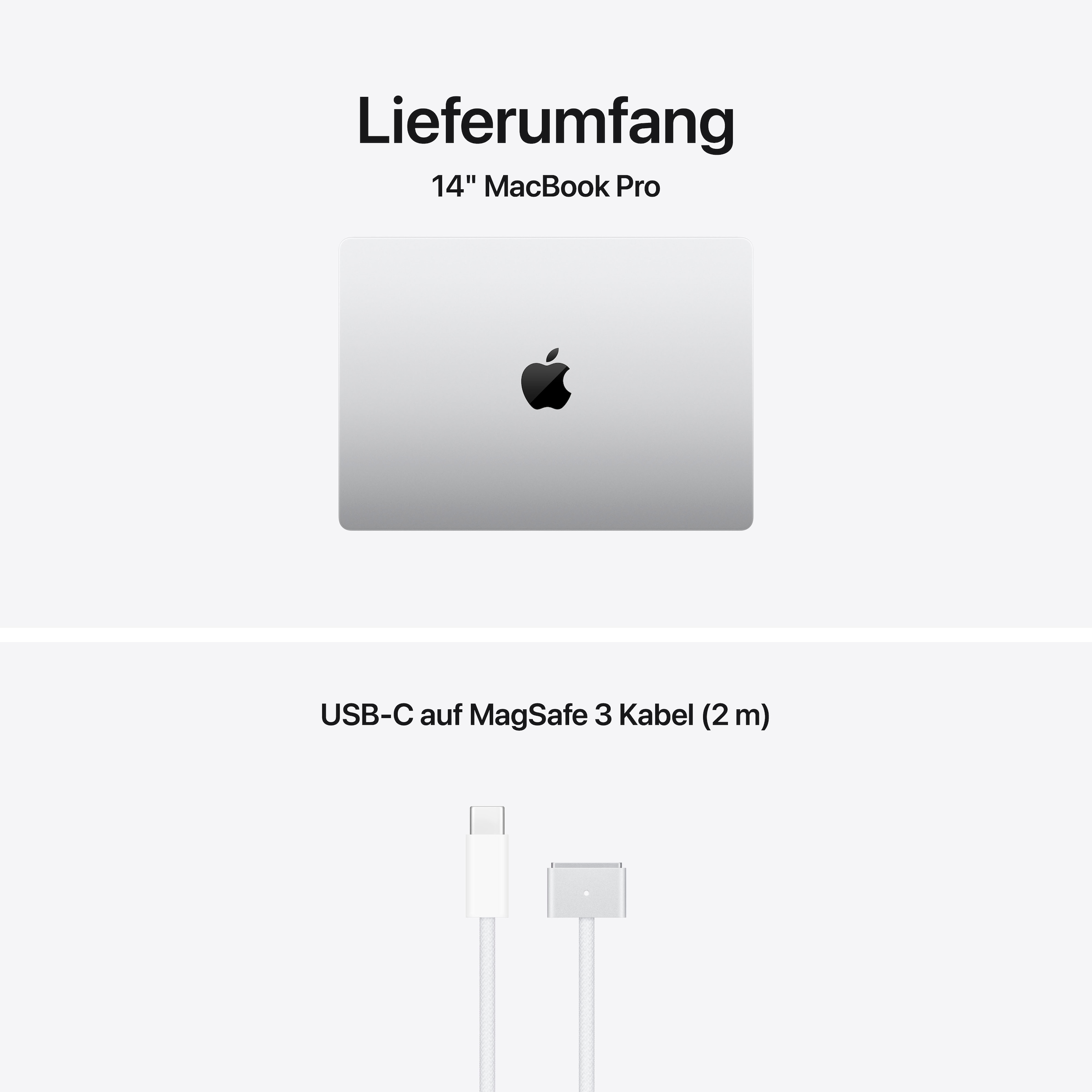 Apple Notebook »MacBook Pro 14"« 35,97 cm / 14,2 ″ Apple M5 10-Core GPU;HDMI;3,5 mm Kopfhöreranschluss;MagSafe 3 Anschluss;DisplayPort;Thunderbolt 4;USB 4 1.000 GB SSD