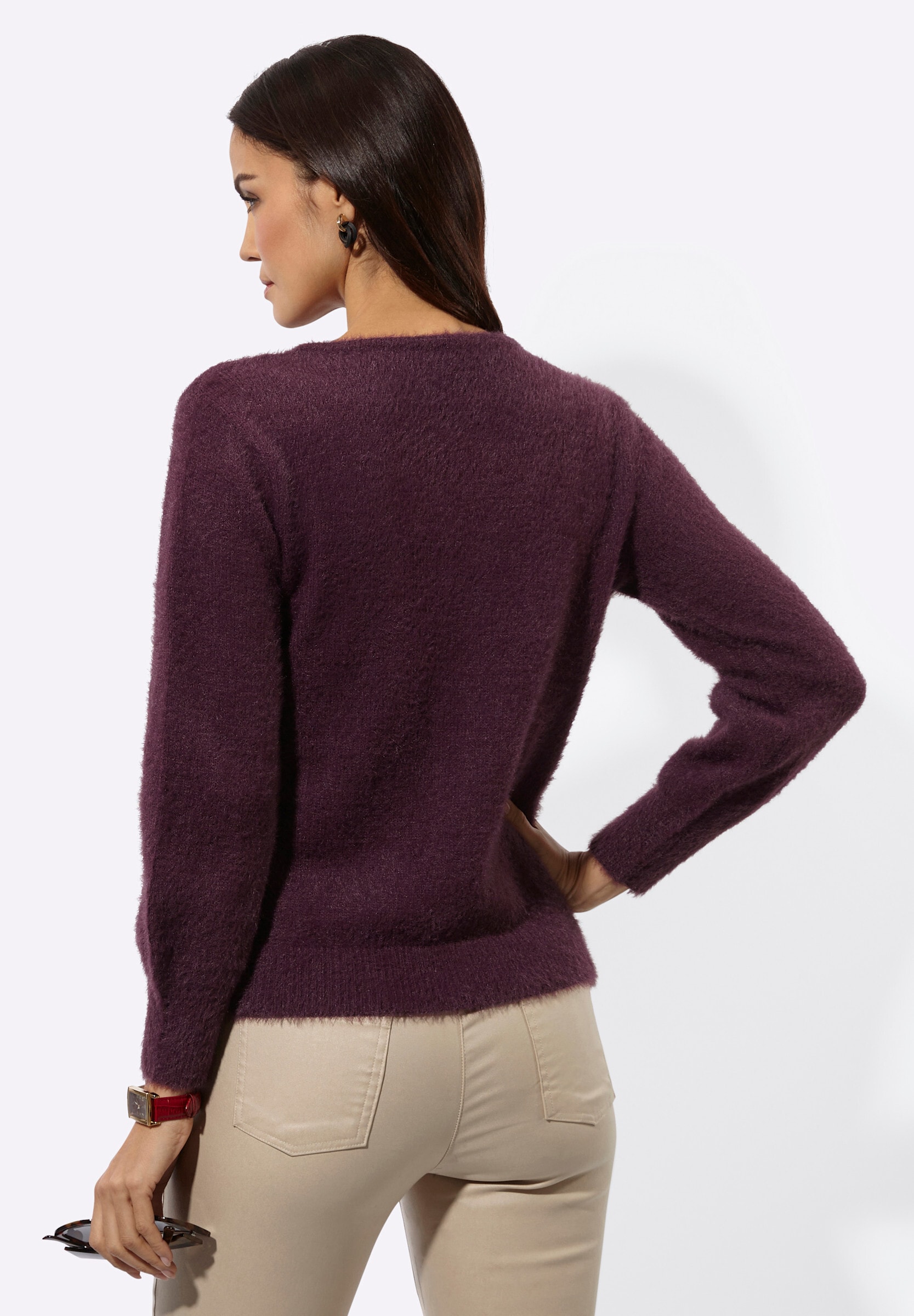 creation L Strickpullover »Lyocell-Mix-Pullover Langarm-Pullover in Wickel-Optik«