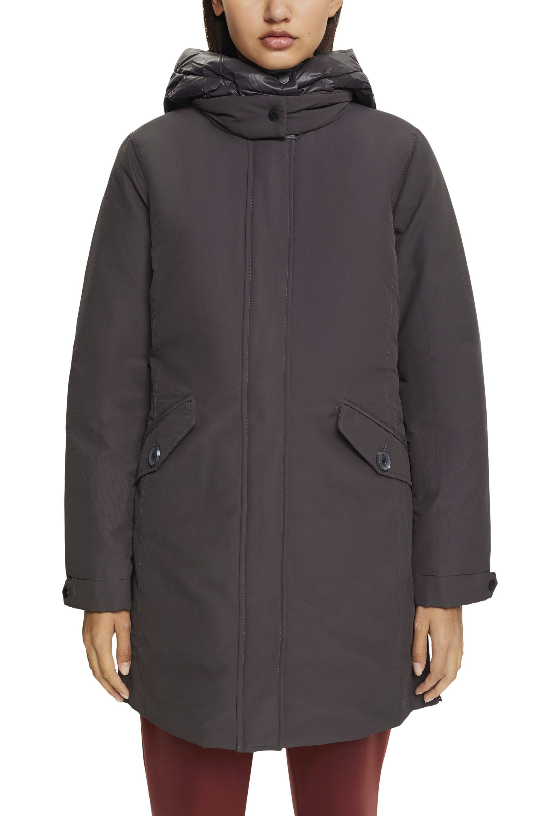 Parka, mit Kapuze, mit warmer Daunenfüllung und praktischer Reißverschluss-Innentasche
