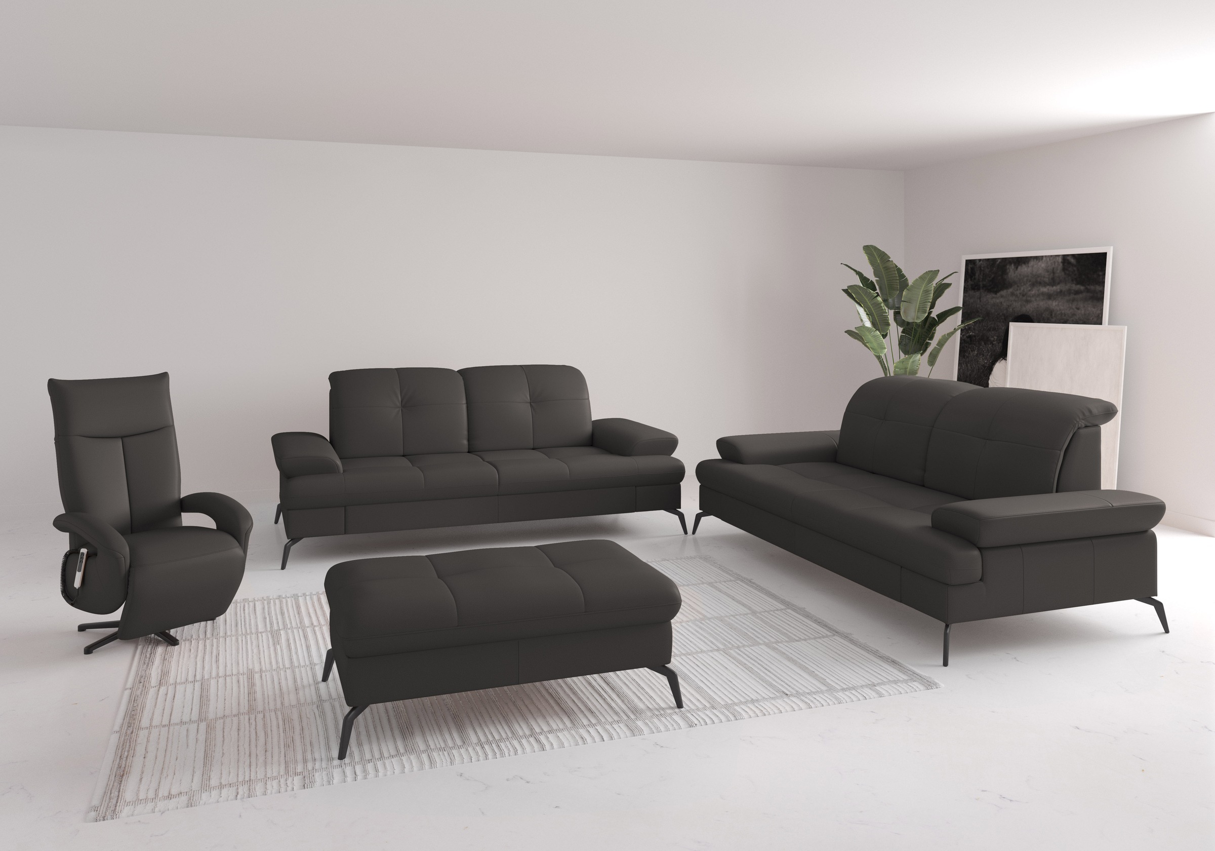 sit&more 2,5-Sitzer »Amica, inkl. Sitztiefenverstellung und Armteilverstellung«, wahlweise mit Kopfteilverstellung und Bettfunktion