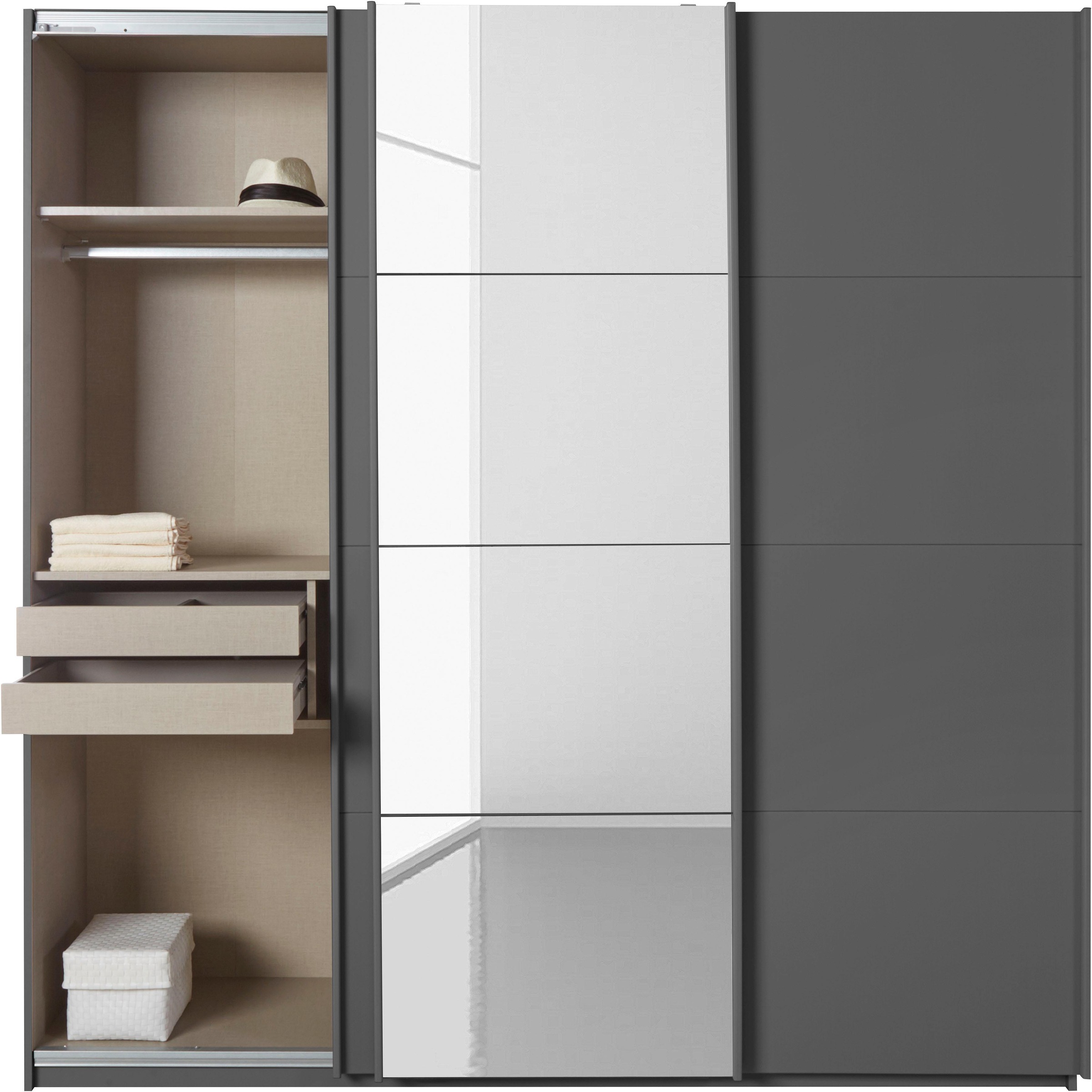 rauch Schwebetürenschrank »Kleiderschrank Schrank Garderobe Wäscheschrank BESTSELLER KEPAN« inkl. Schubladen-Einsatz und extra Einlegeböden MADE IN GERMANY