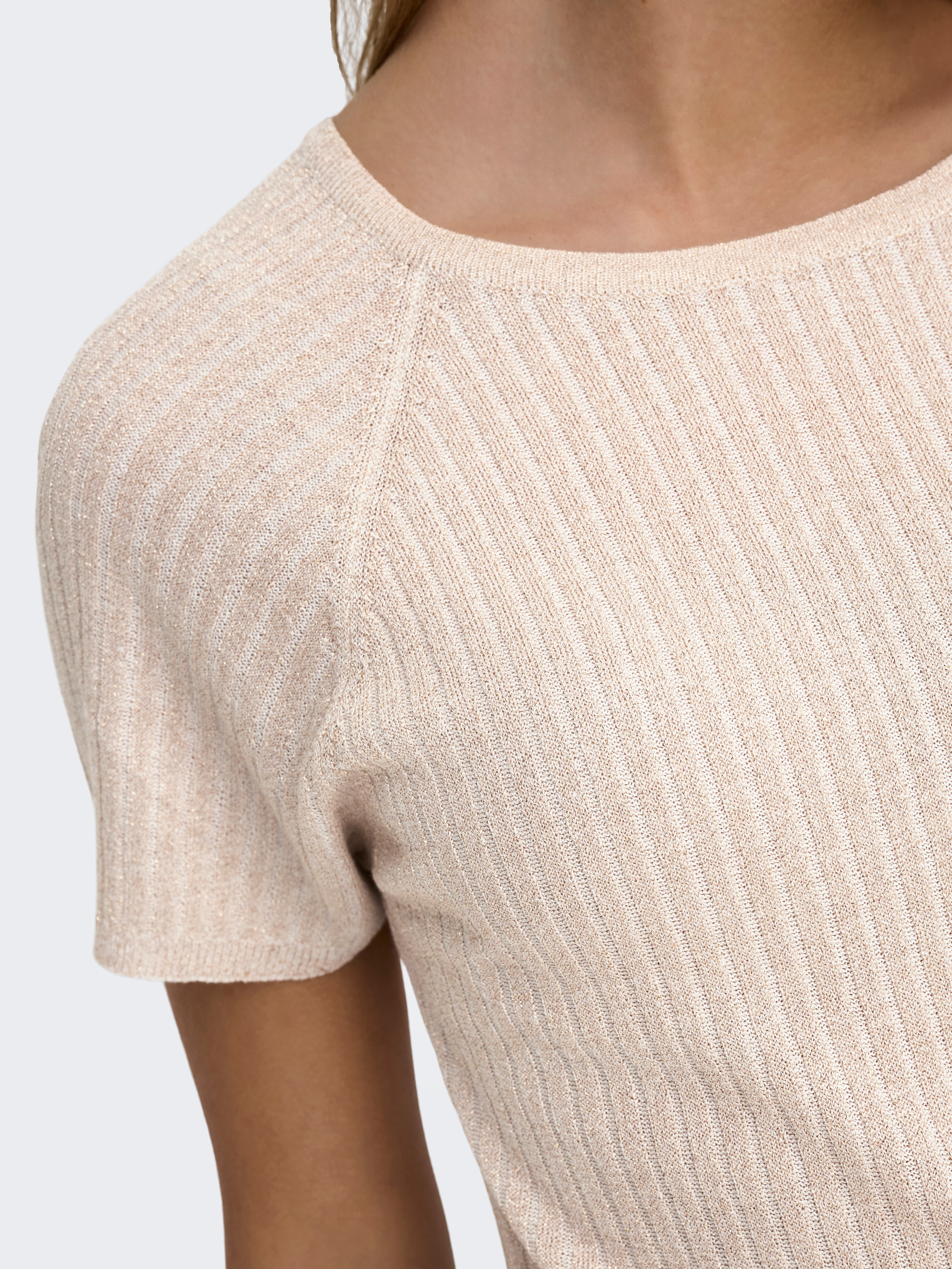 JDY Kurzarmpullover »JDYBODILLA S/S GLITTER PULLOVER KNT NOOS« mit Glitzer-Effekt