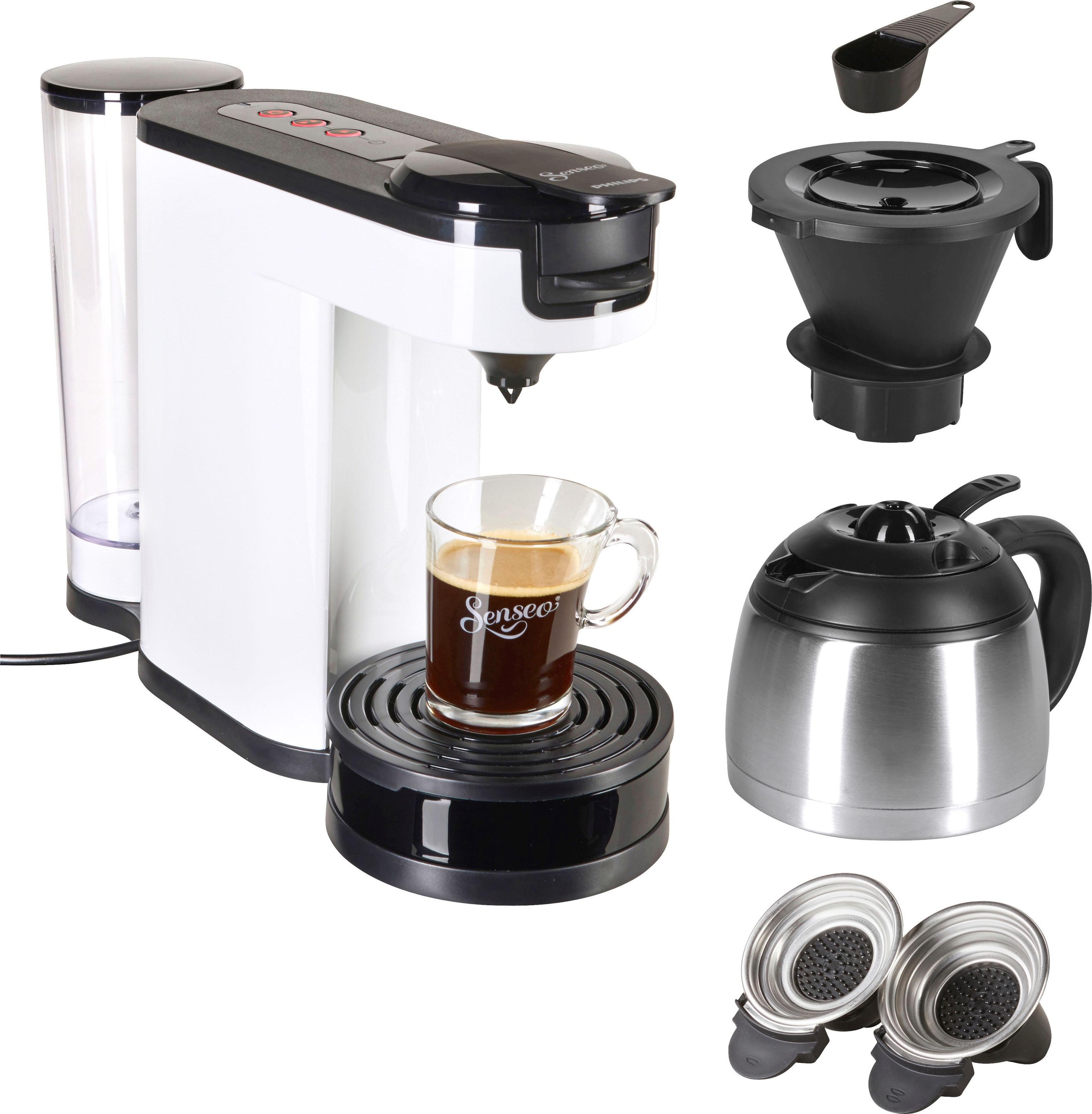 Senseo Kaffeepadmaschine »SENSEO® Switch HD6592/00«, Papierfilter